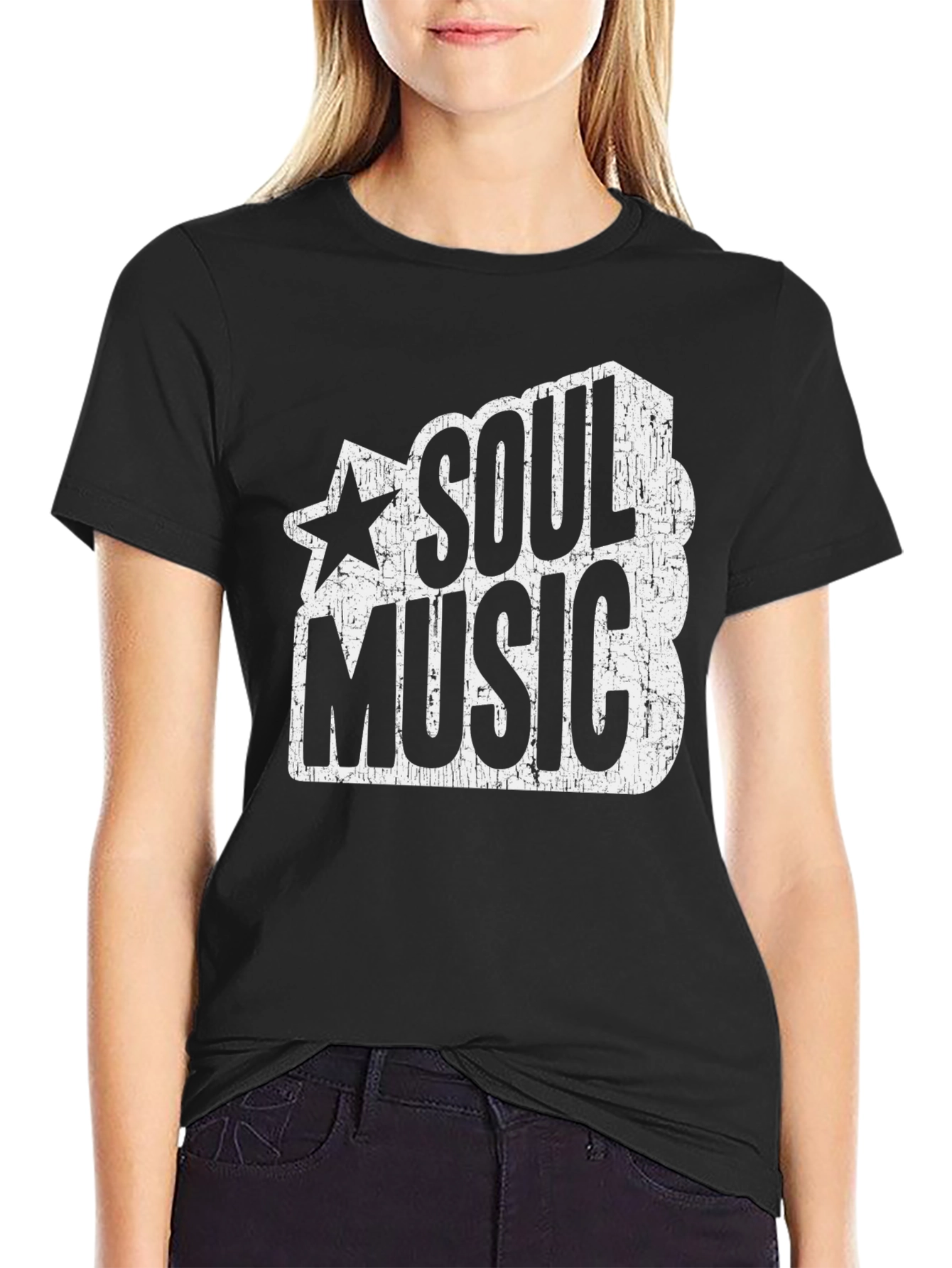 Soul Music Graphic T-Shirt - Black Cotton Tee