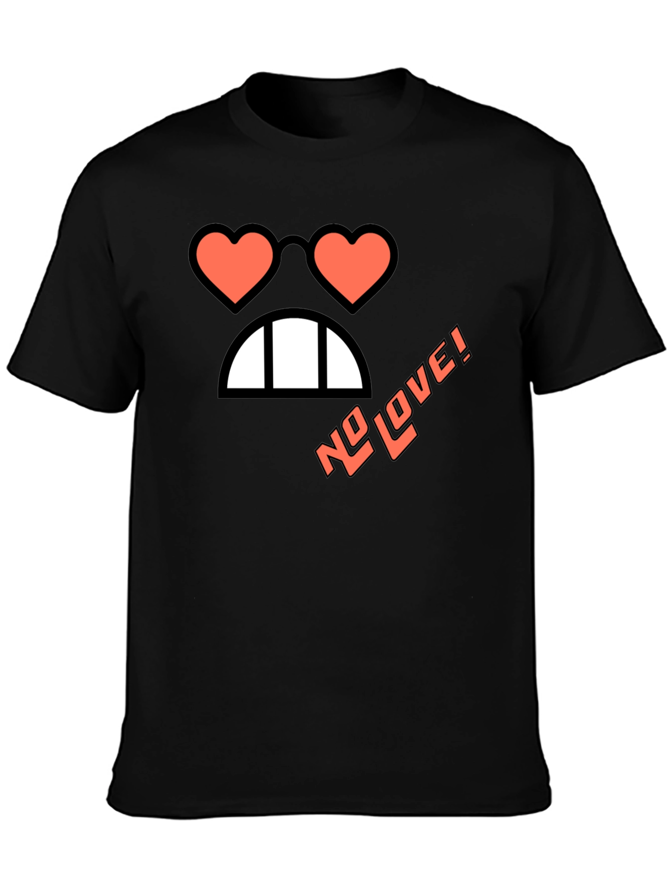 No Love Graphic Tee - Black Cotton T-Shirt
