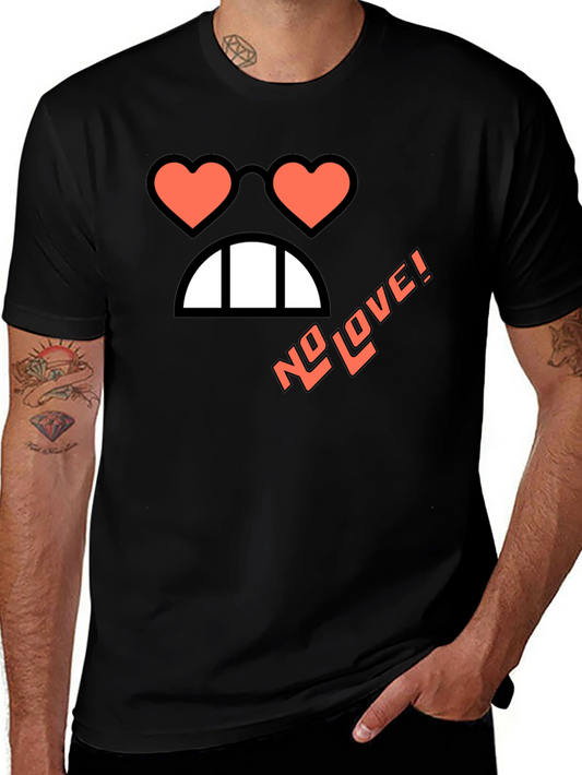 No Love Graphic Tee - Black Cotton T-Shirt