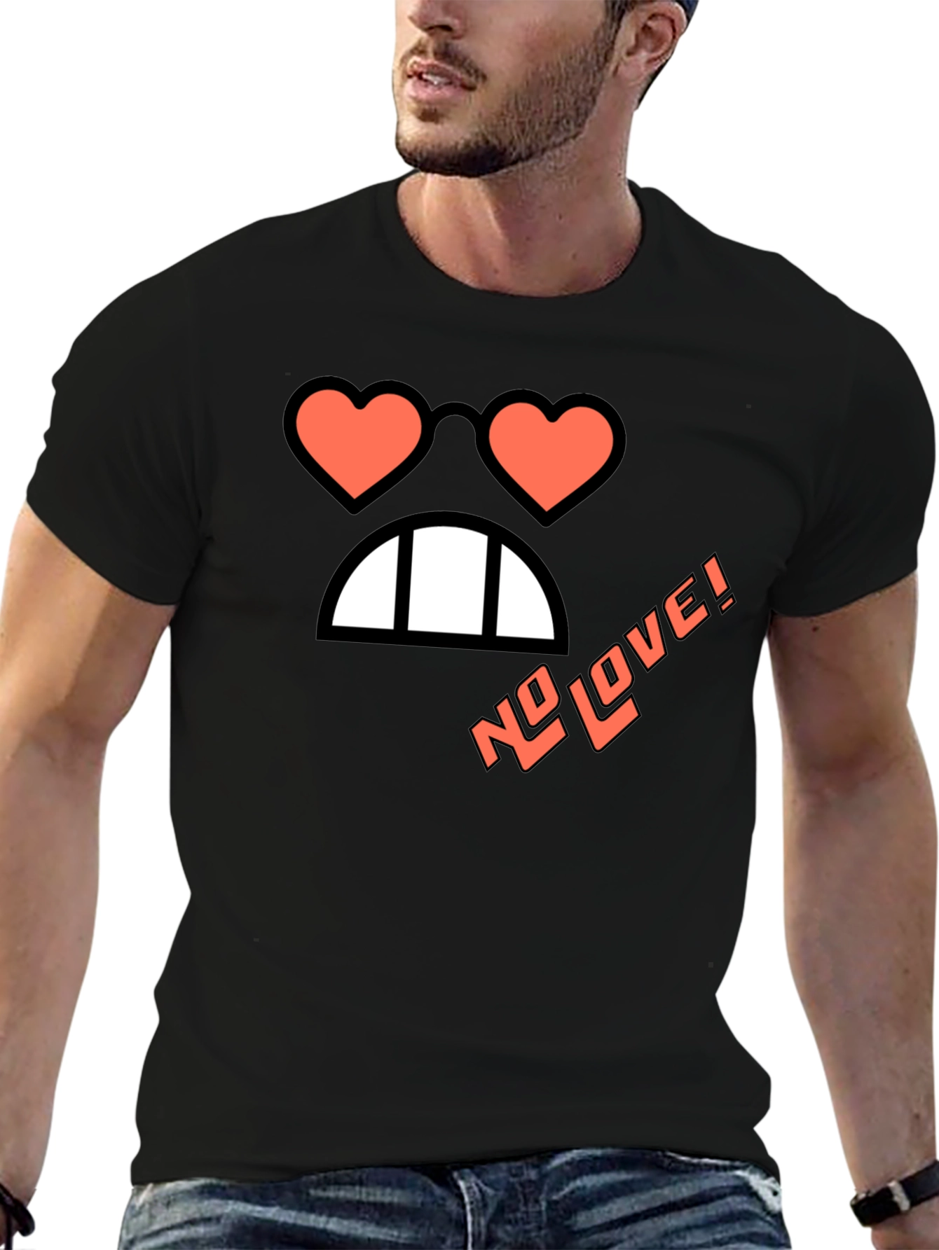 No Love Graphic Tee - Black Cotton T-Shirt