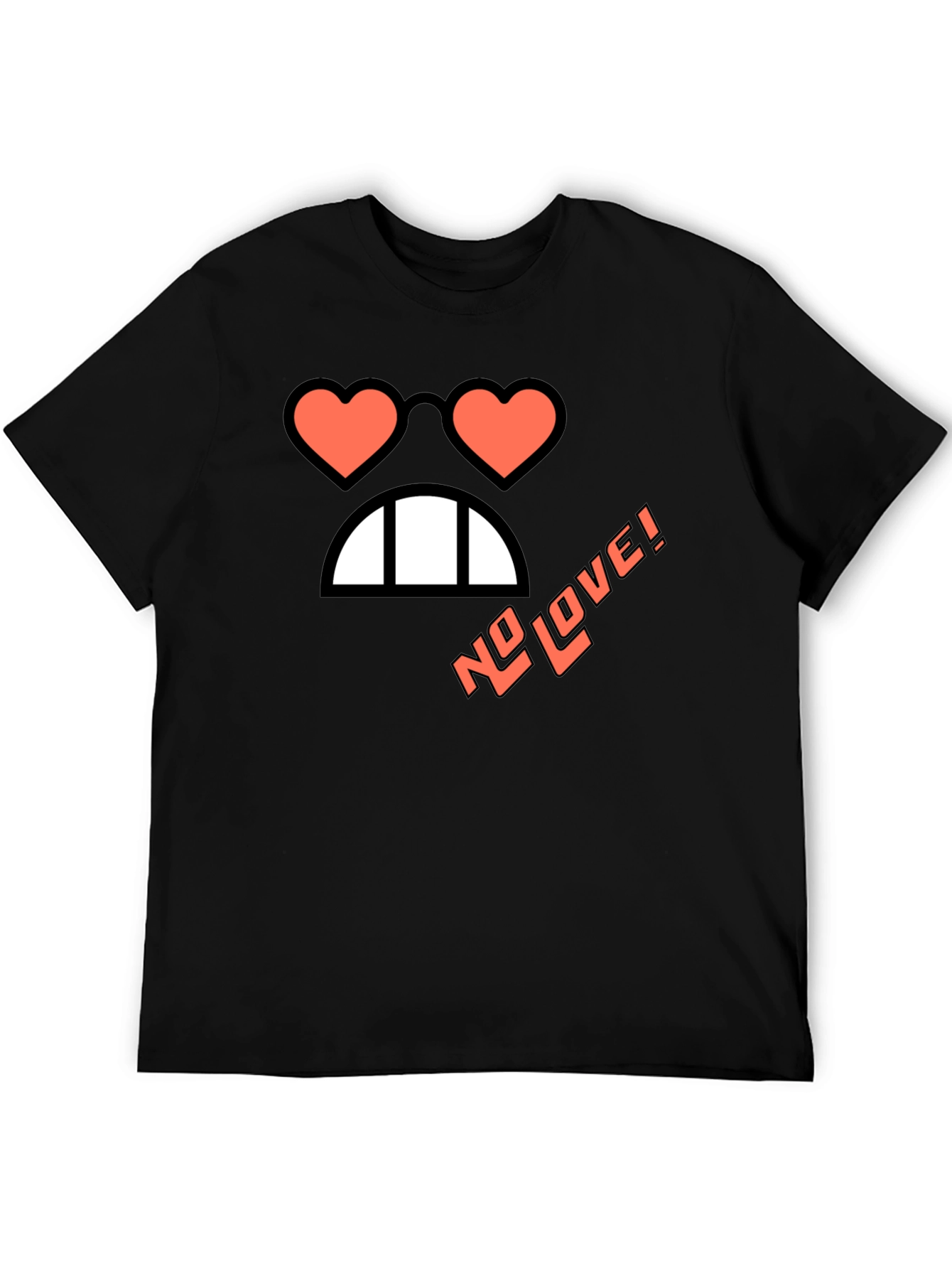No Love Graphic Tee - Black Cotton T-Shirt