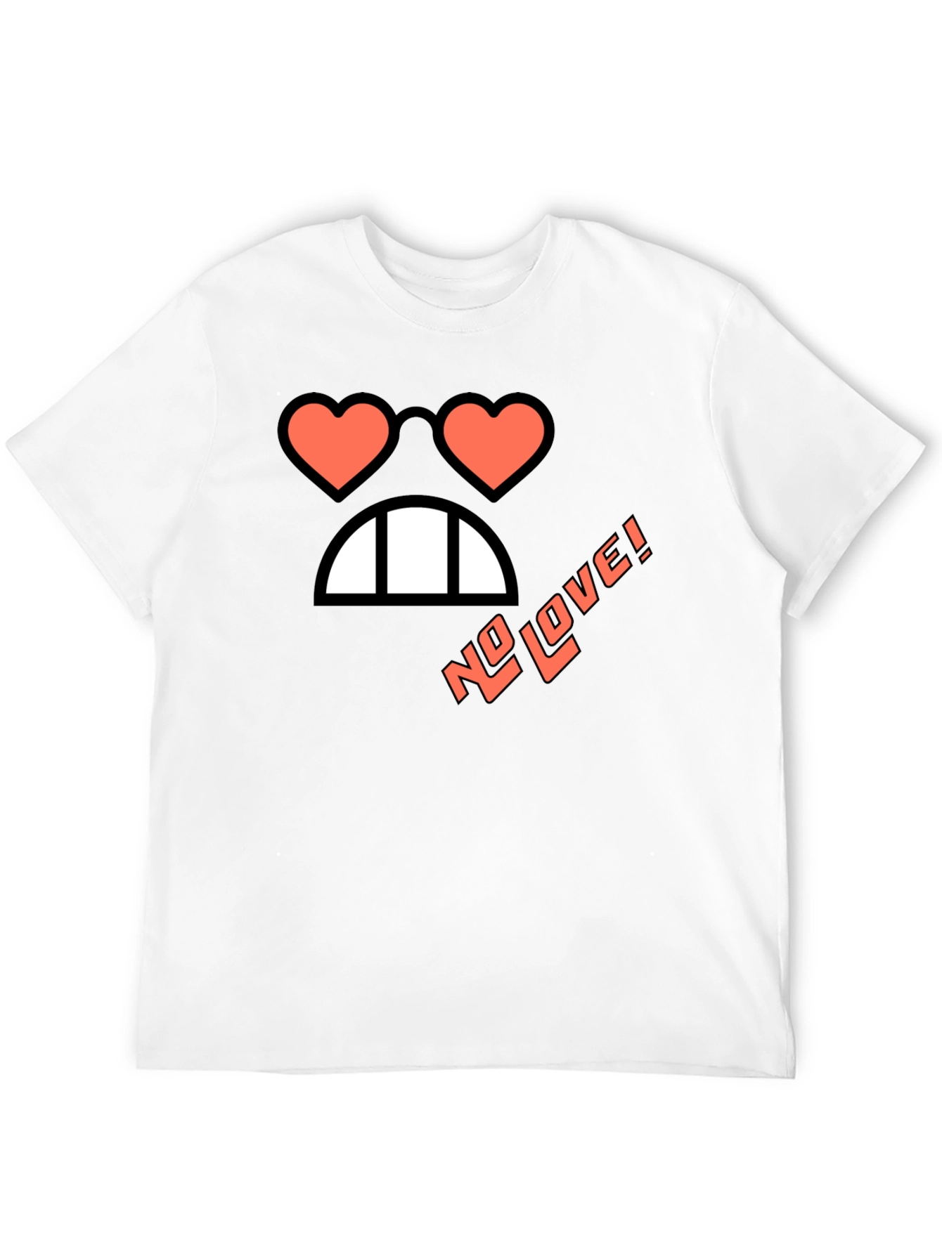 No Love Graphic Tee - Black Cotton T-Shirt