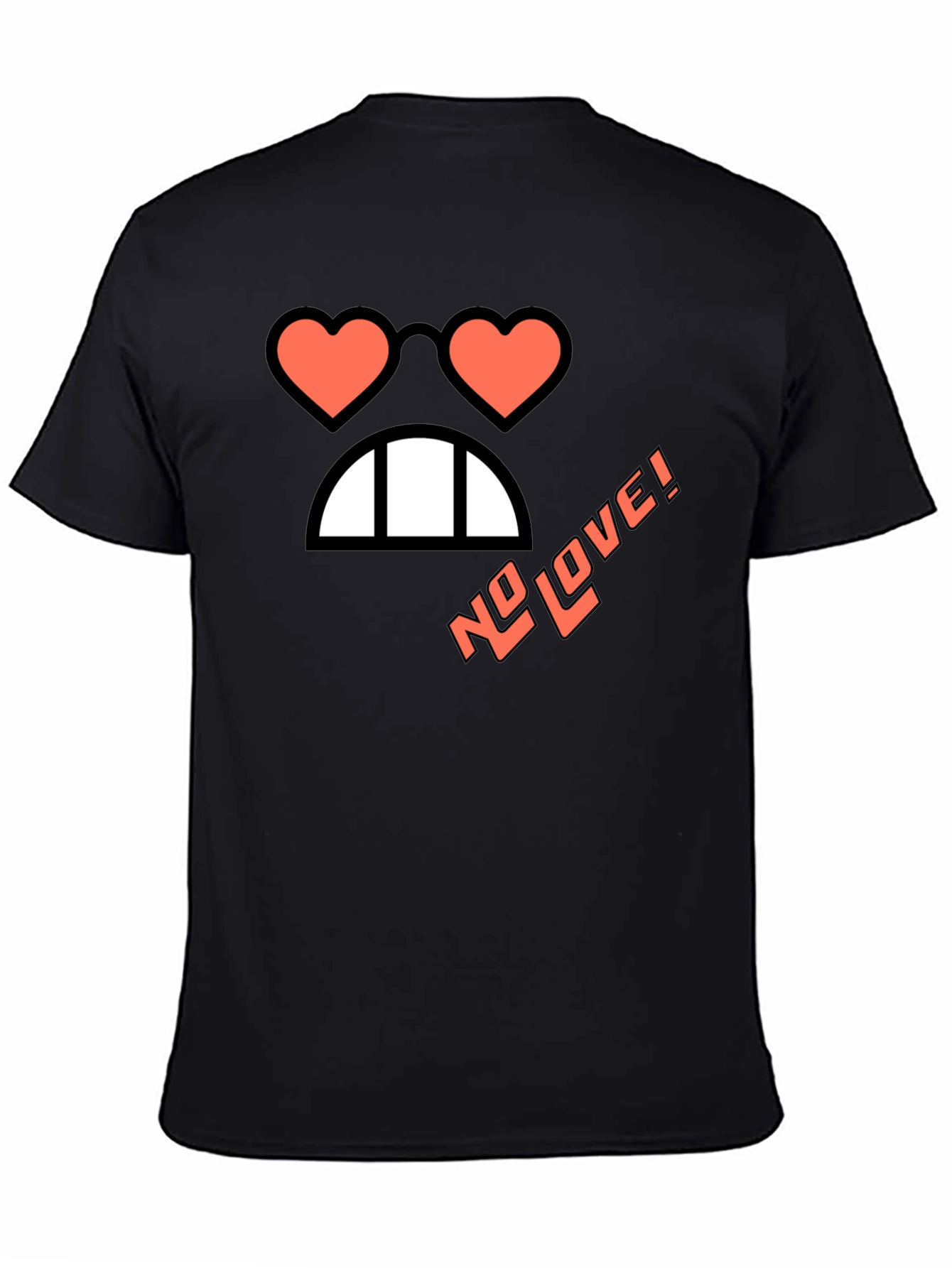 No Love Graphic Tee - Black Cotton T-Shirt