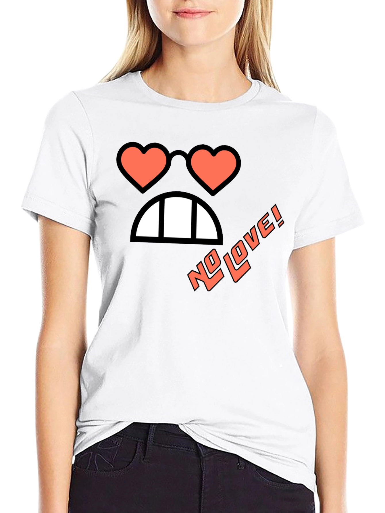 No Love Graphic Tee - Black Cotton T-Shirt