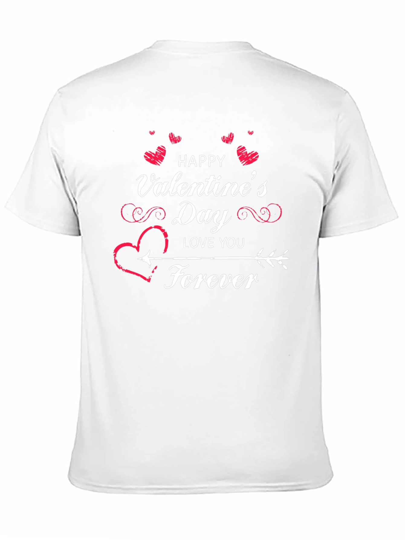 Valentines Day Love You Forever Black T-Shirt