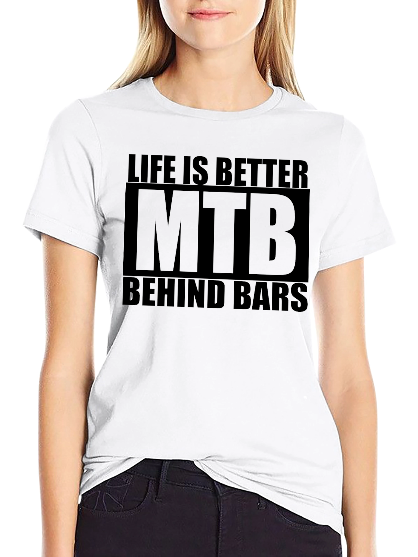 Life is Better MTB Behind Bars Black T-Shirt