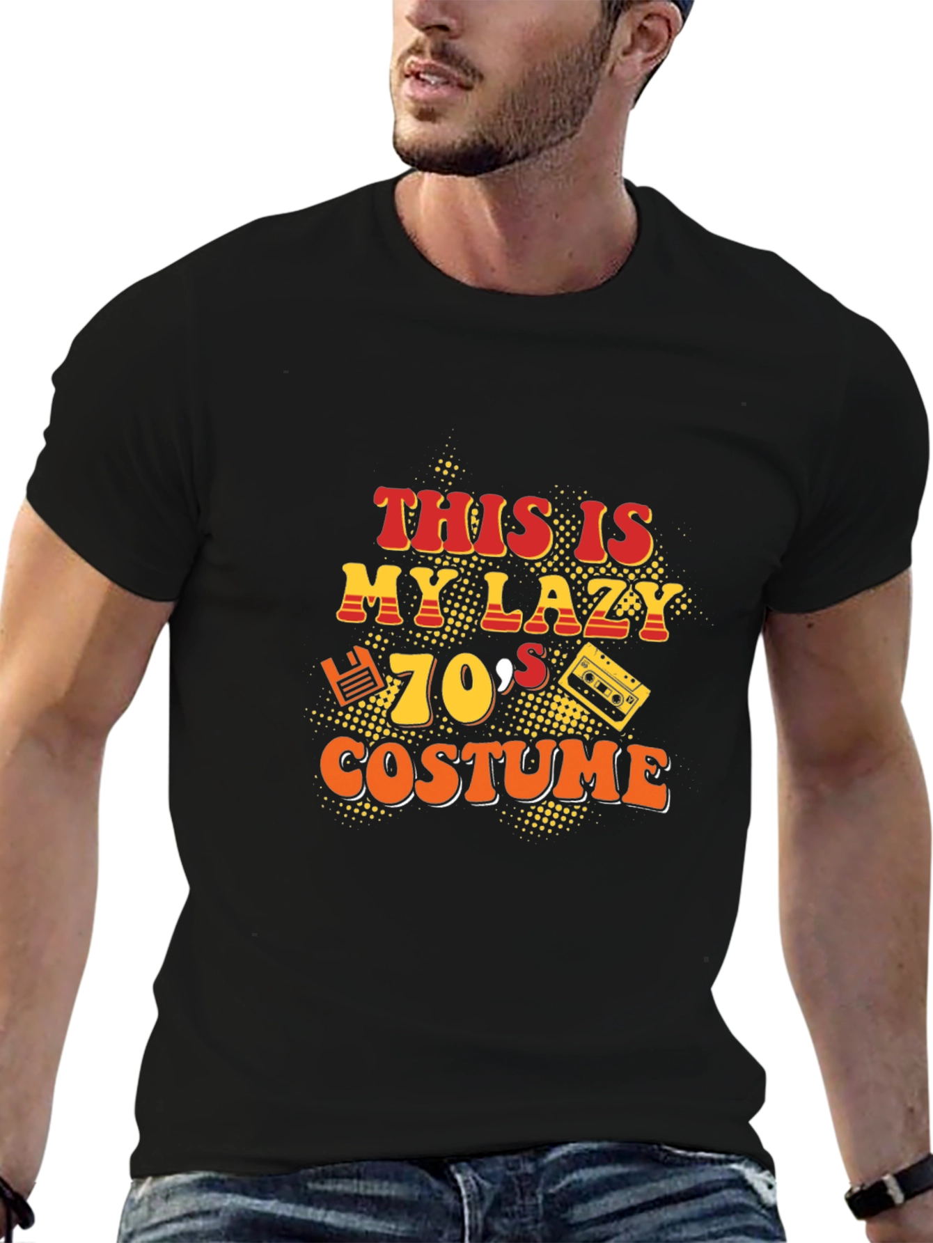 Lazy 70s Costume Graphic T-Shirt