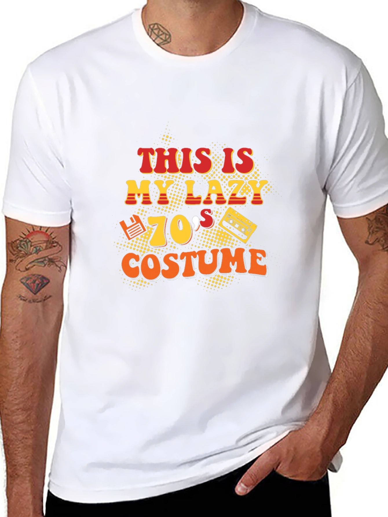 Lazy 70s Costume Graphic T-Shirt