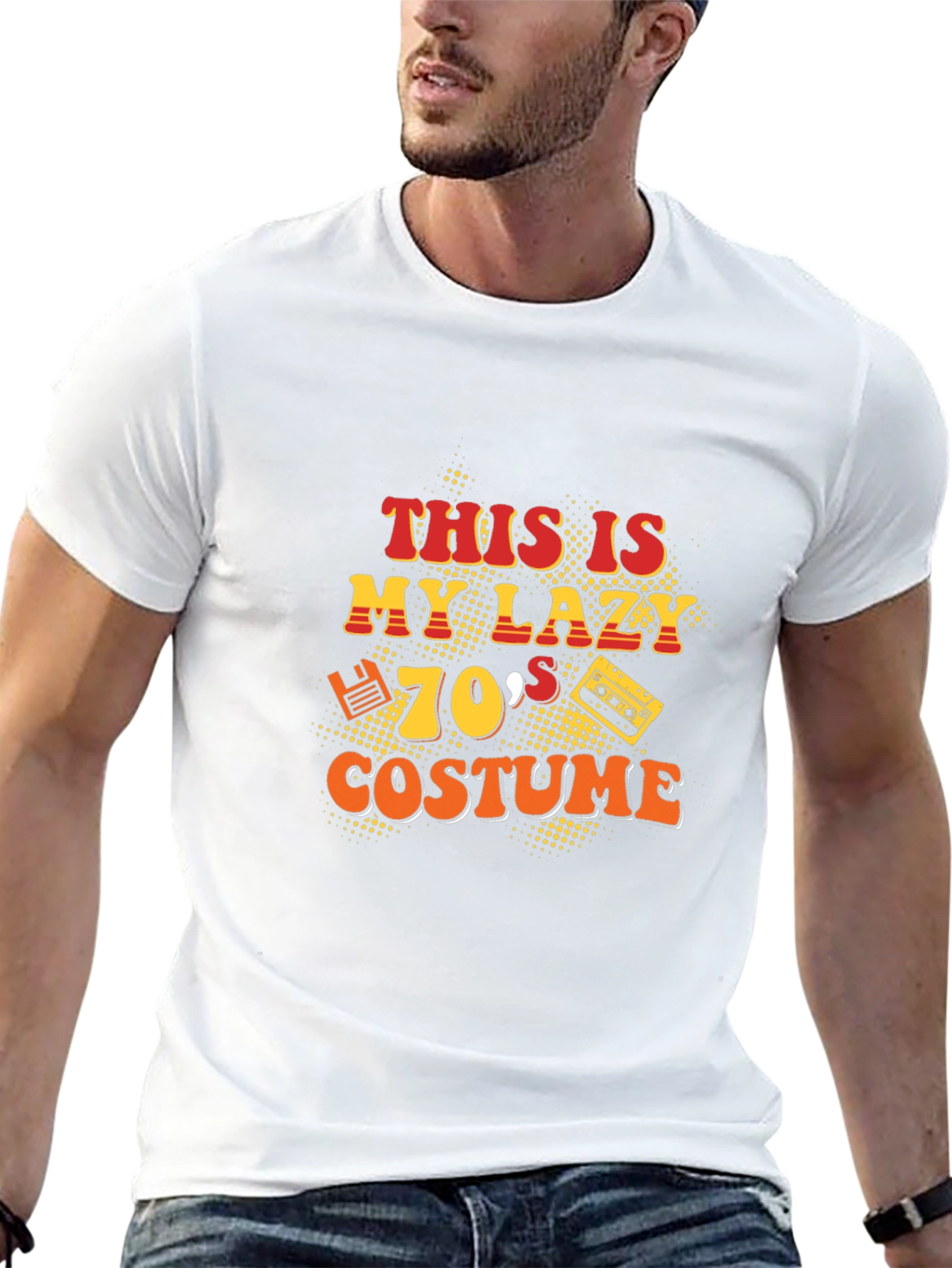 Lazy 70s Costume Graphic T-Shirt