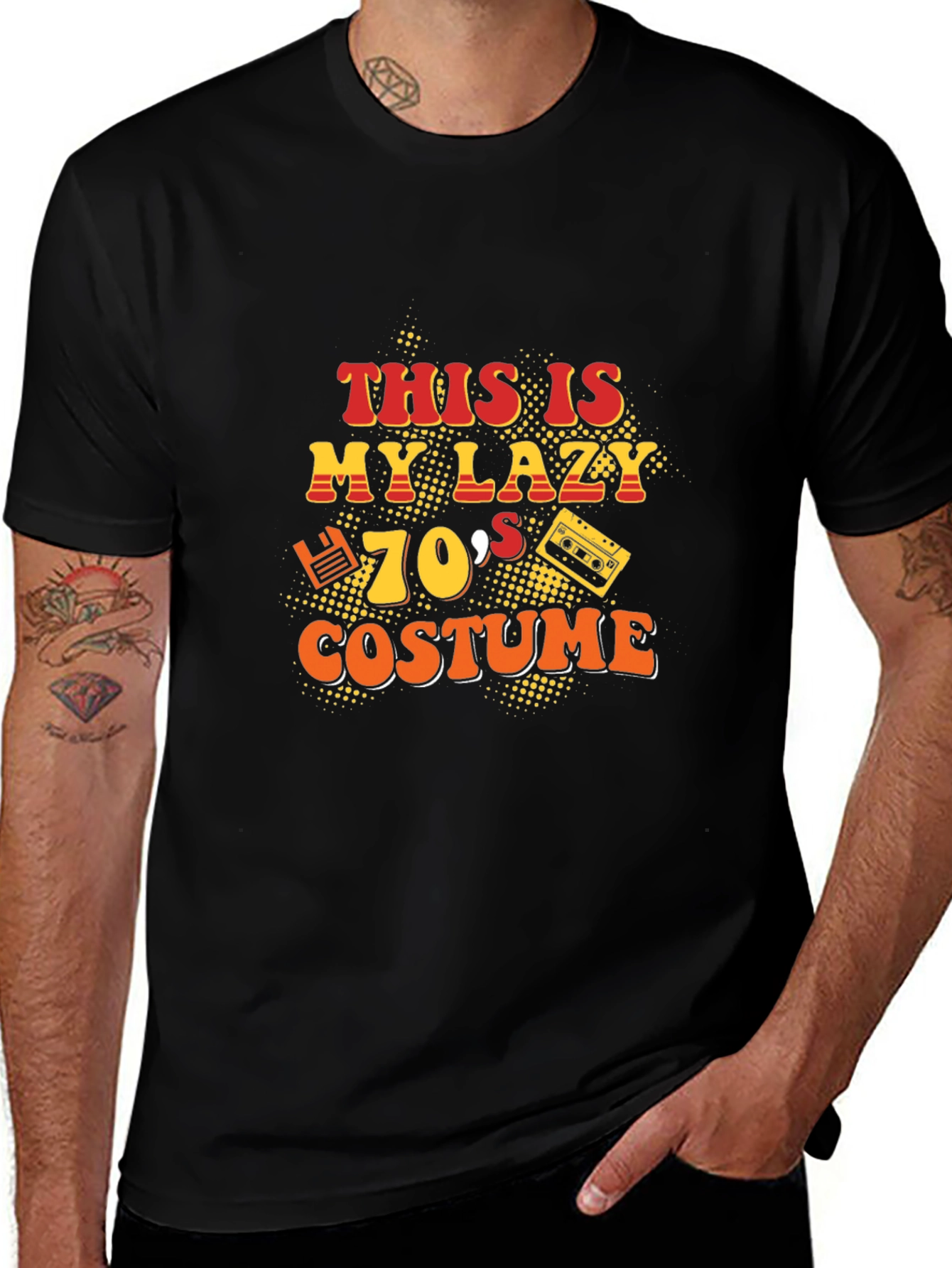 Lazy 70s Costume Graphic T-Shirt