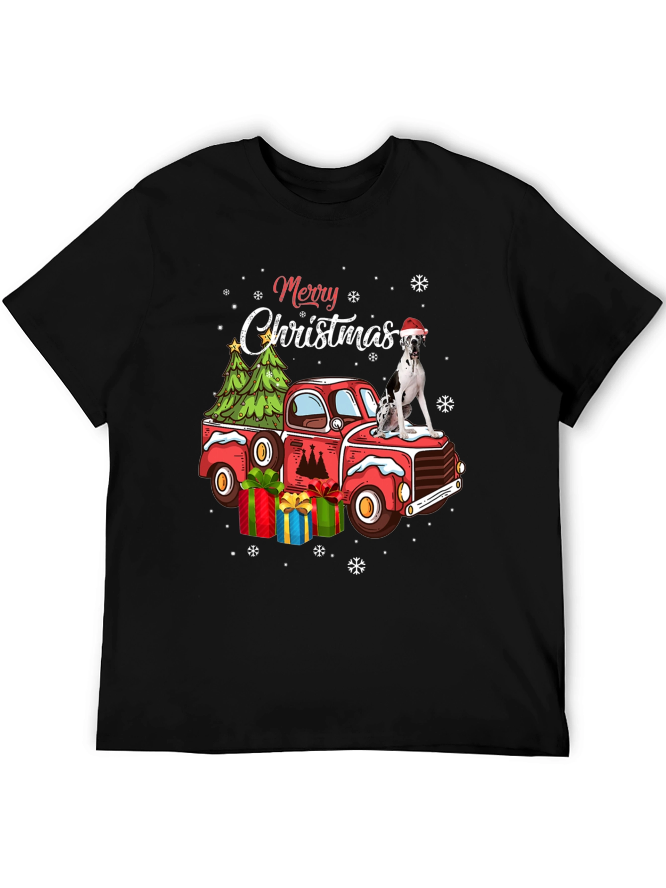 Merry Christmas Dog Truck T-Shirt