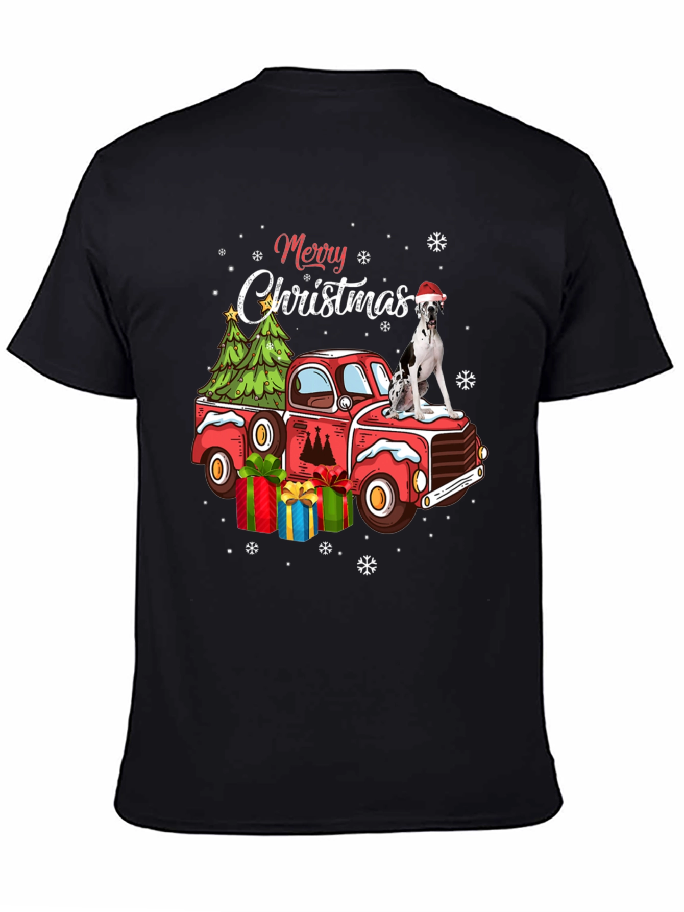 Merry Christmas Dog Truck T-Shirt