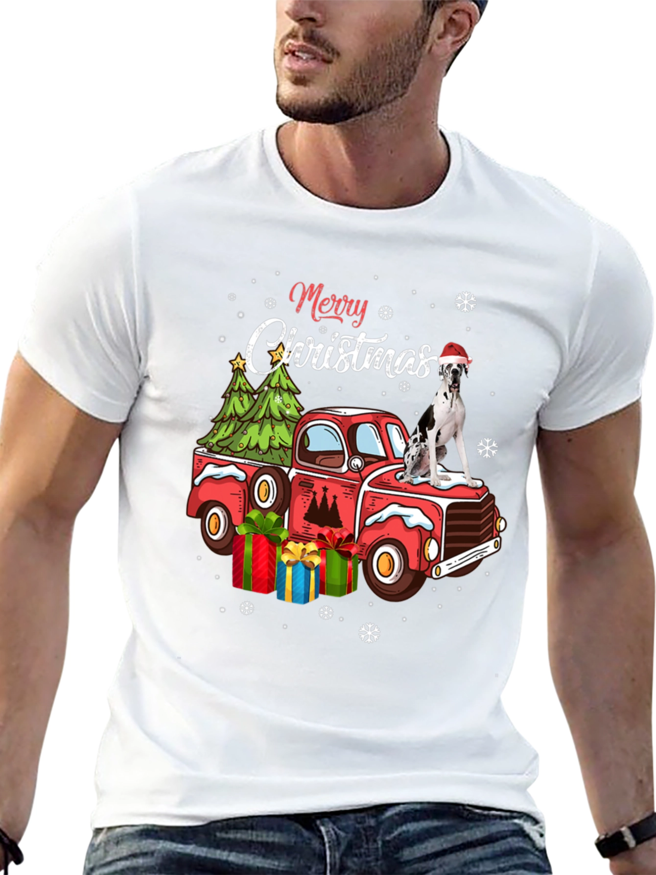 Merry Christmas Dog Truck T-Shirt