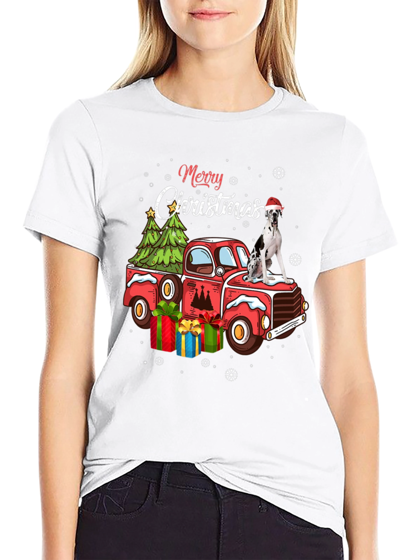 Merry Christmas Dog Truck T-Shirt