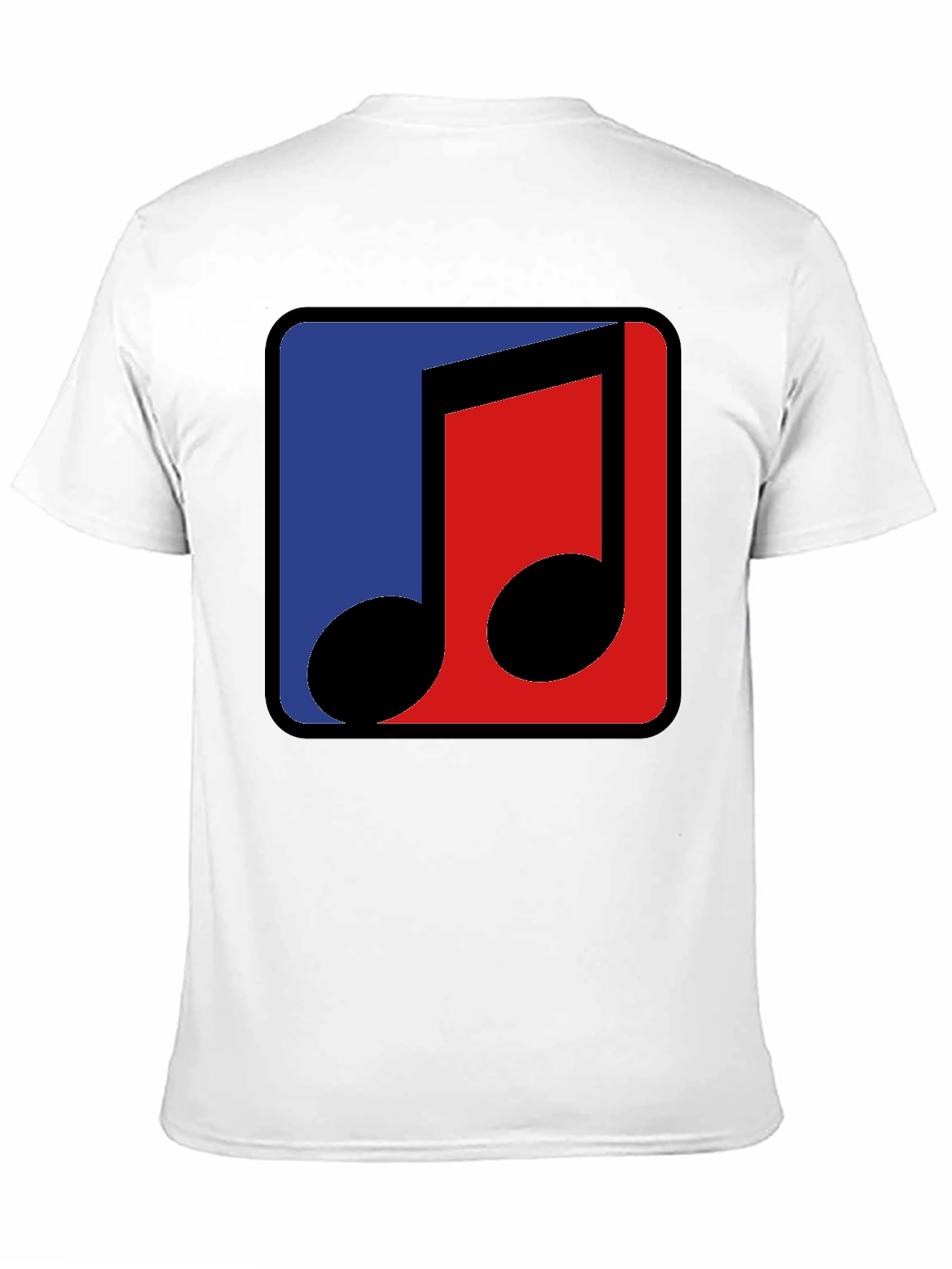Modern Music Note Graphic Tee - Black