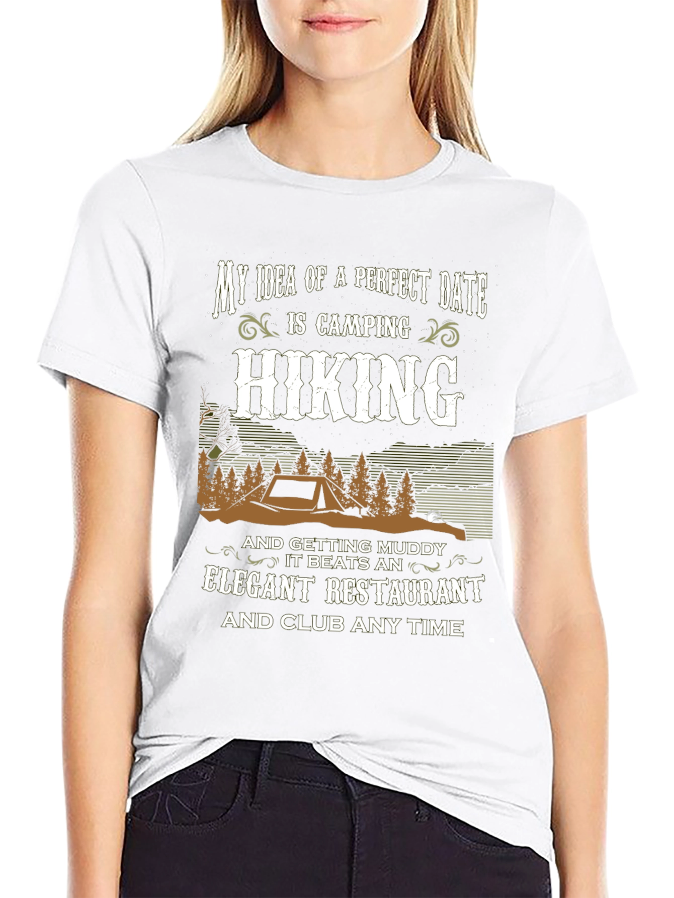 Camping & Hiking Perfect Date Graphic Tee