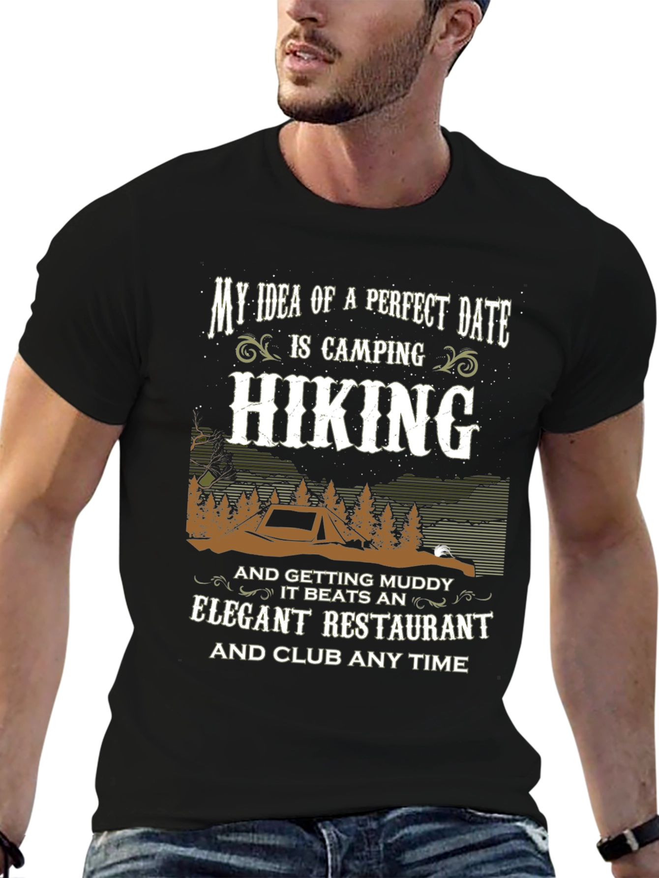 Camping & Hiking Perfect Date Graphic Tee