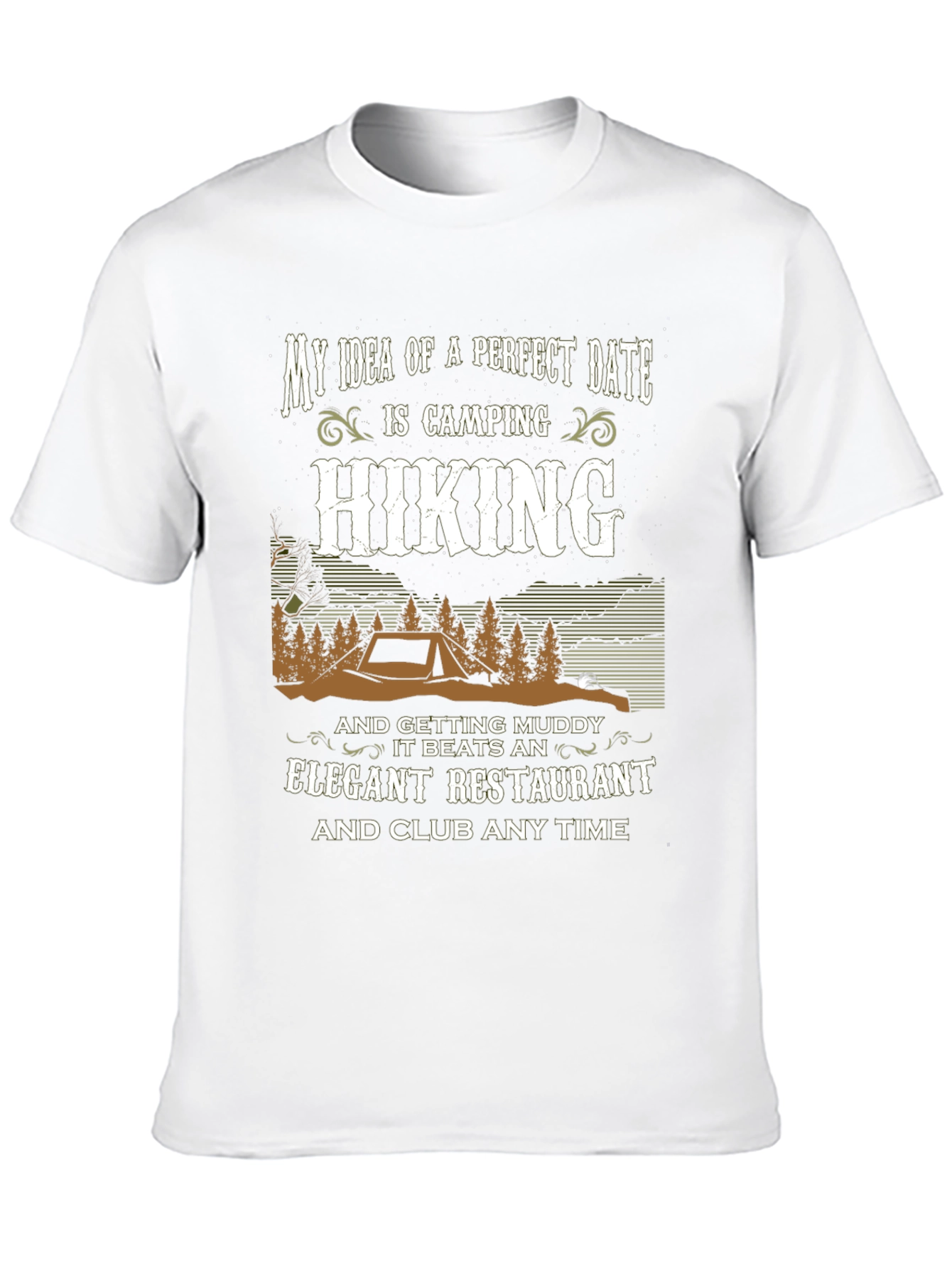Camping & Hiking Perfect Date Graphic Tee