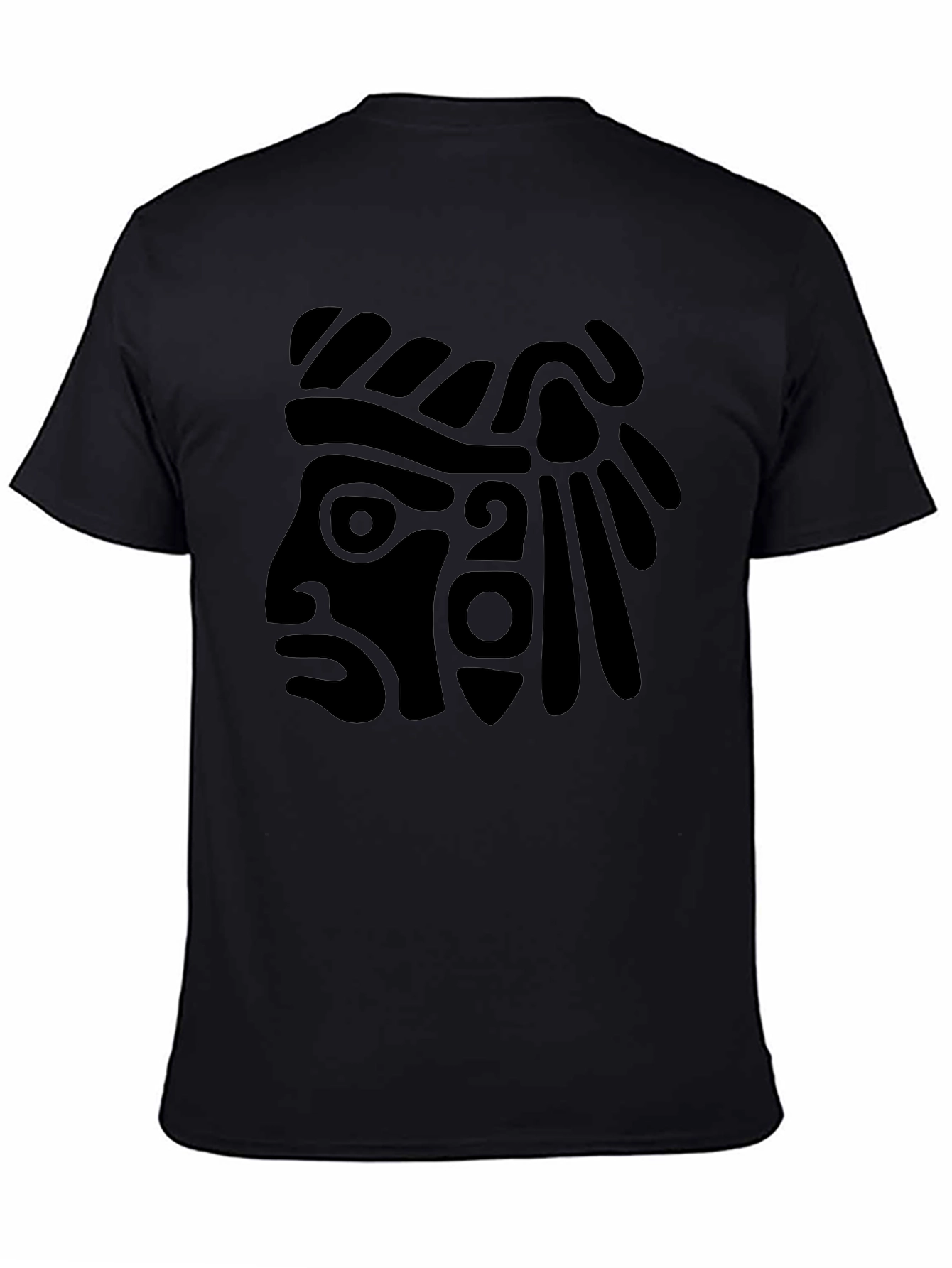 Aztec Warrior Graphic T-Shirt - Black