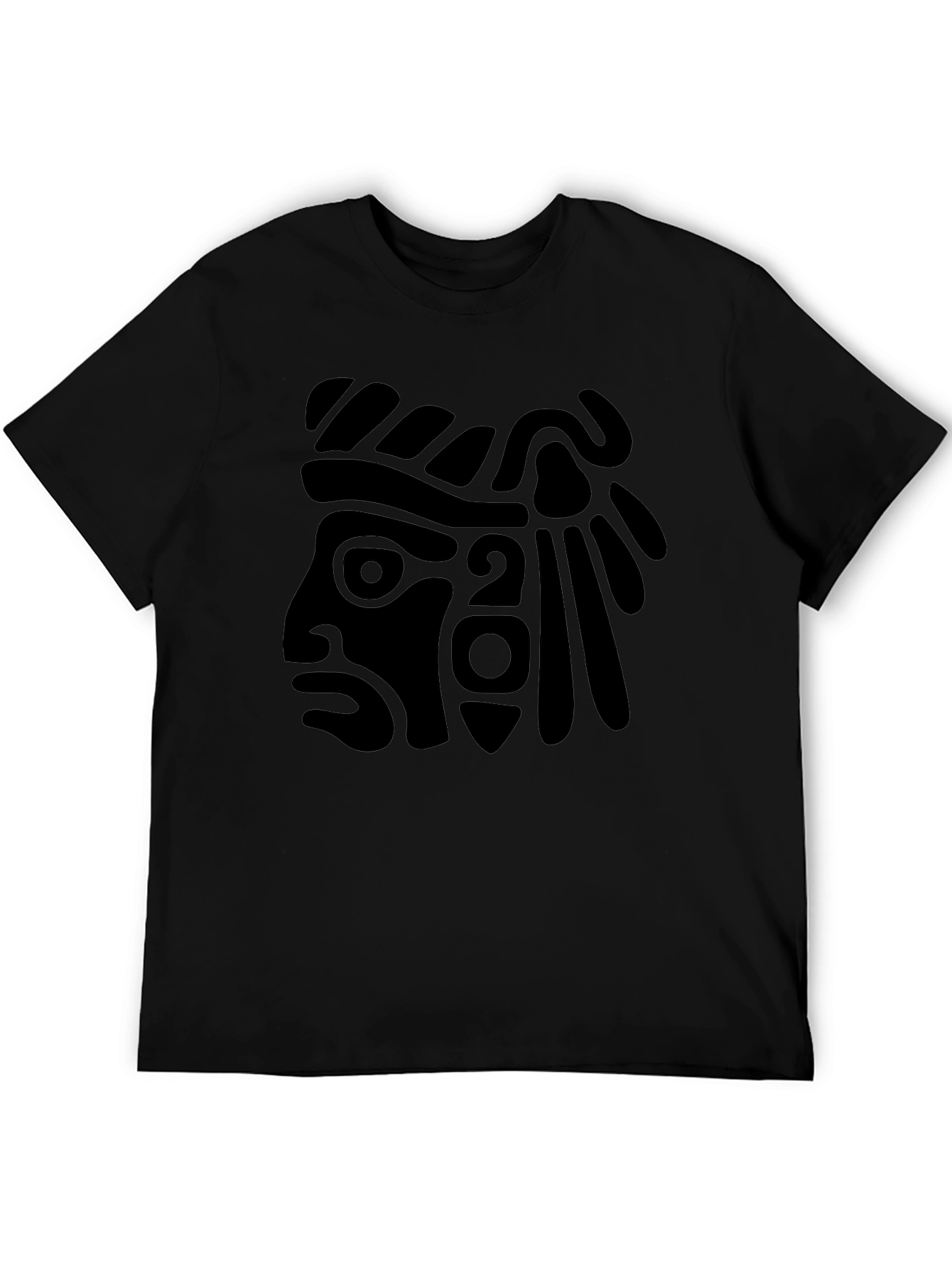 Aztec Warrior Graphic T-Shirt - Black