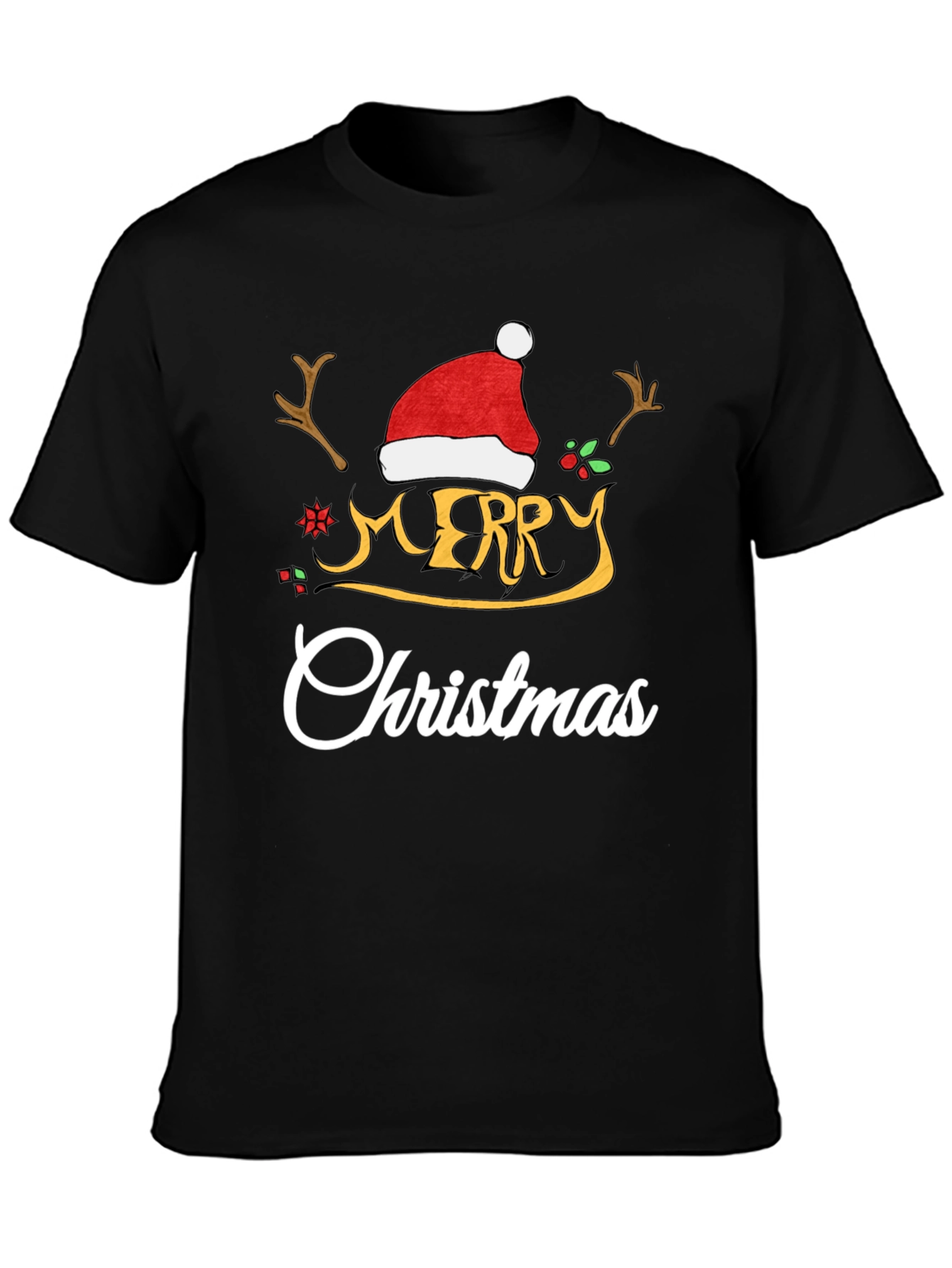 Merry Christmas Graphic Tee Holiday Cheer Shirt