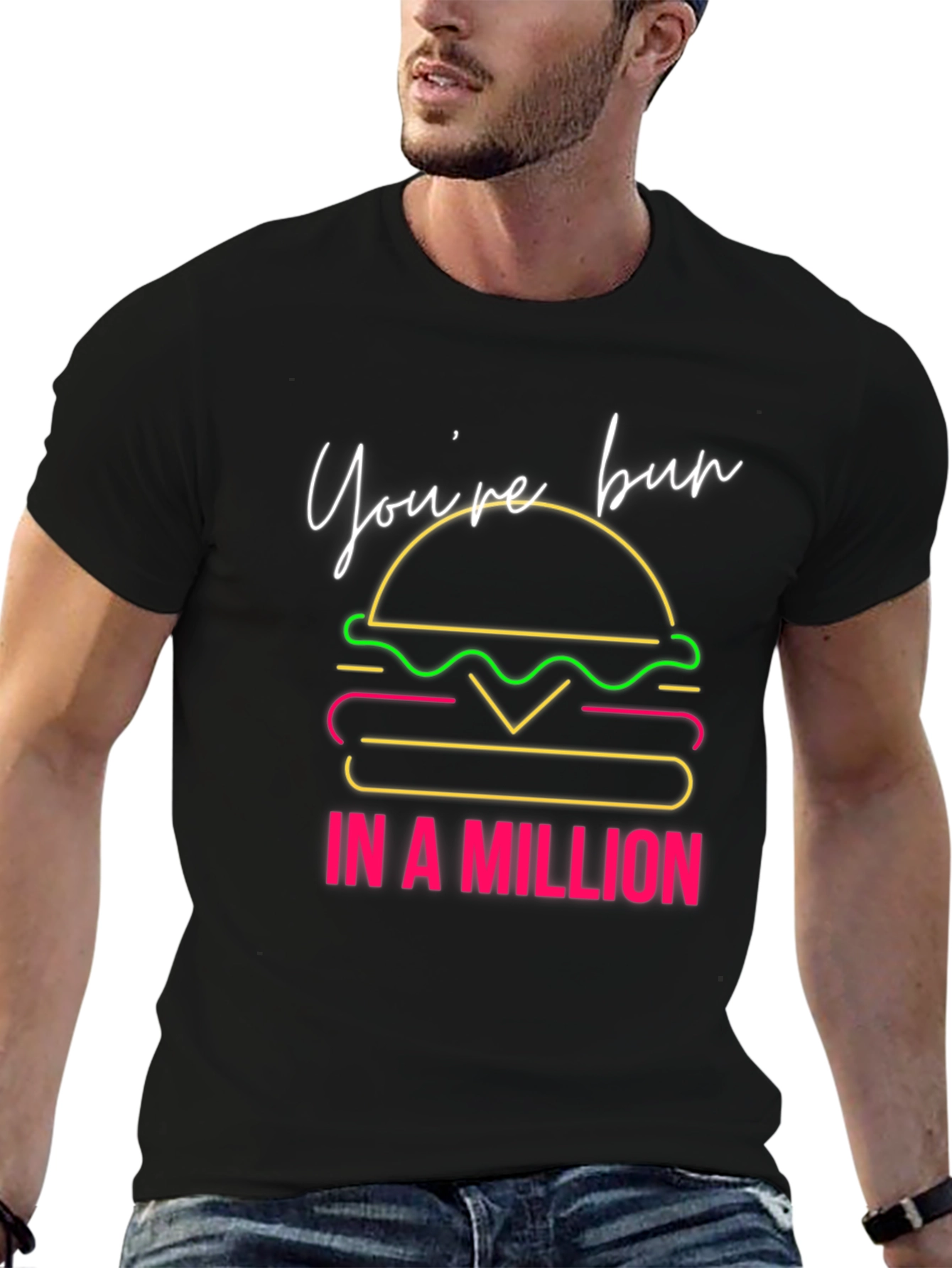 Youre Bun in a Million Black Graphic Tee