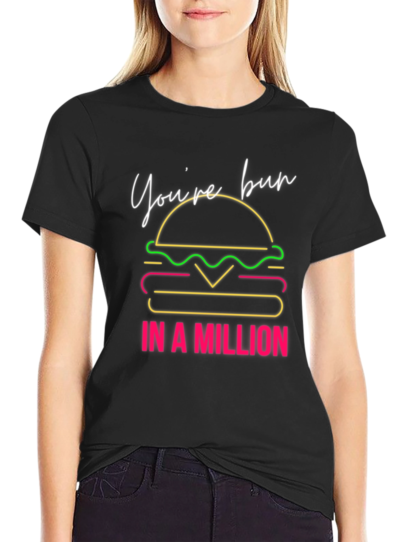 Youre Bun in a Million Black Graphic Tee