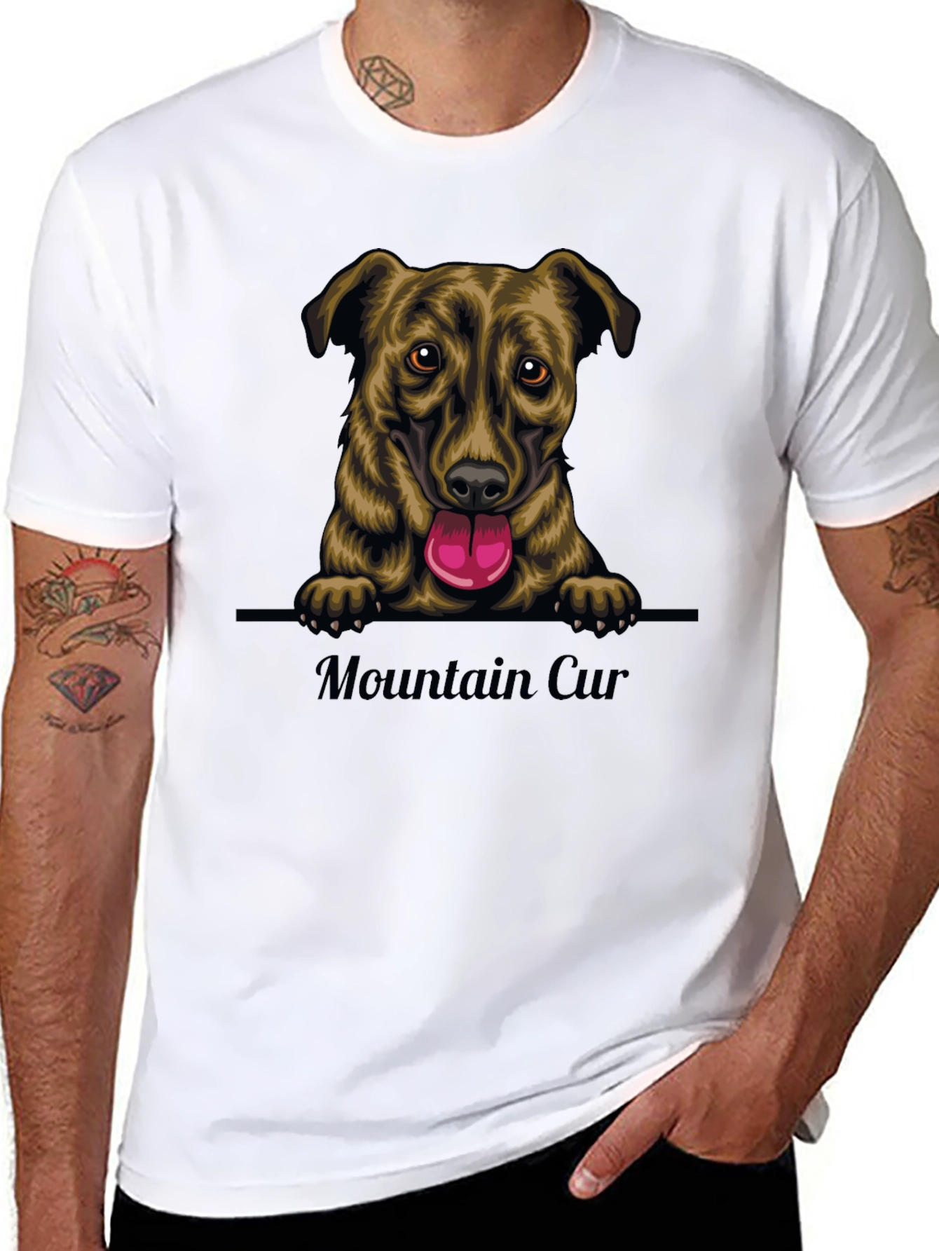 Mountain Cur Dog Graphic T-Shirt