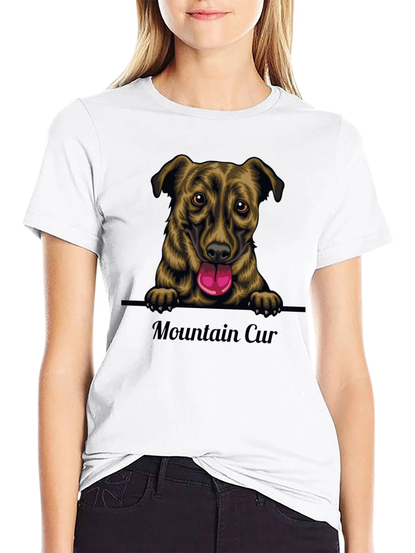 Mountain Cur Dog Graphic T-Shirt