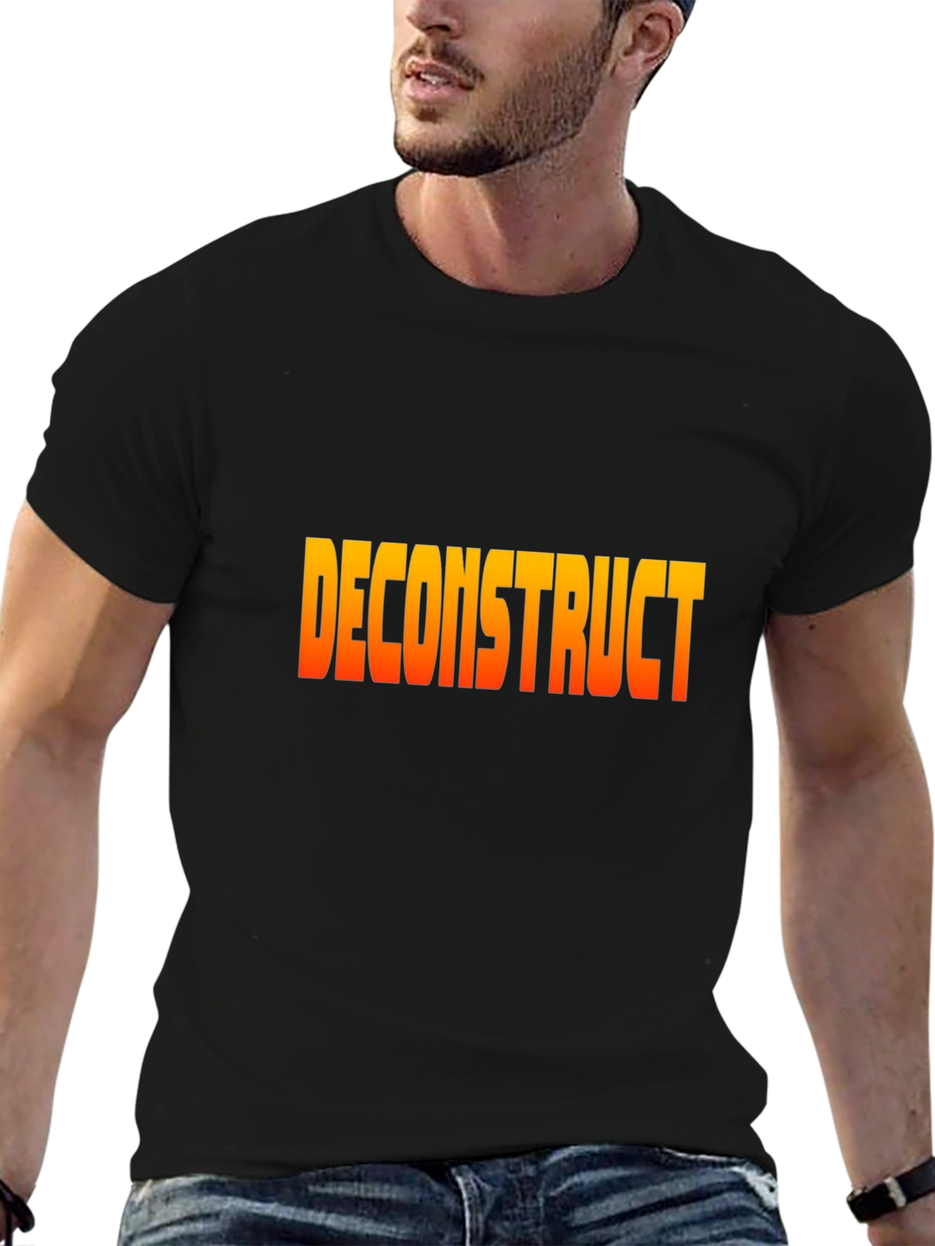 Deconstruct Graphic Tee - Stylish Black T-Shirt