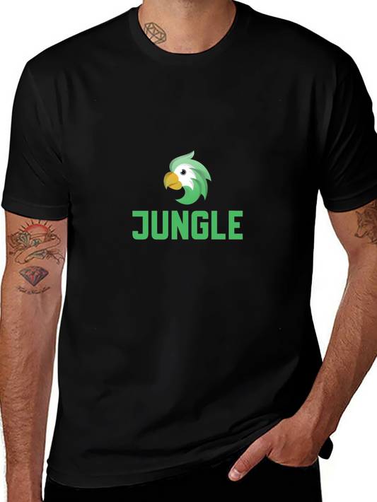 Jungle Parrot Graphic Tee - Cool Bird Design