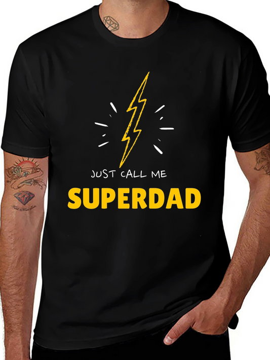 Superdad T-Shirt - Lightning Bolt Design