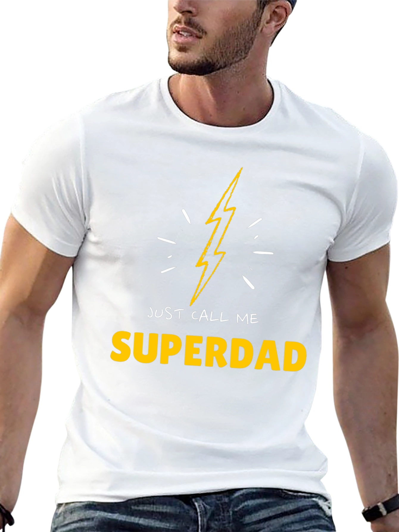 Superdad T-Shirt - Lightning Bolt Design