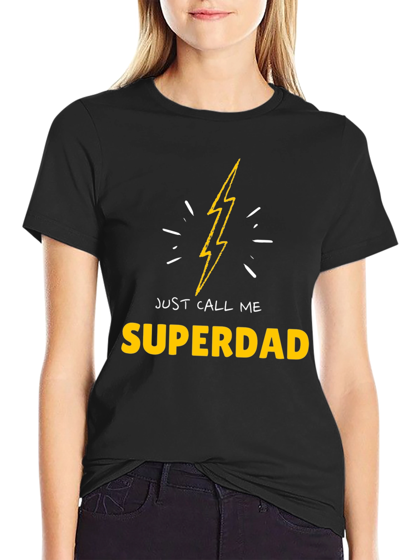 Superdad T-Shirt - Lightning Bolt Design