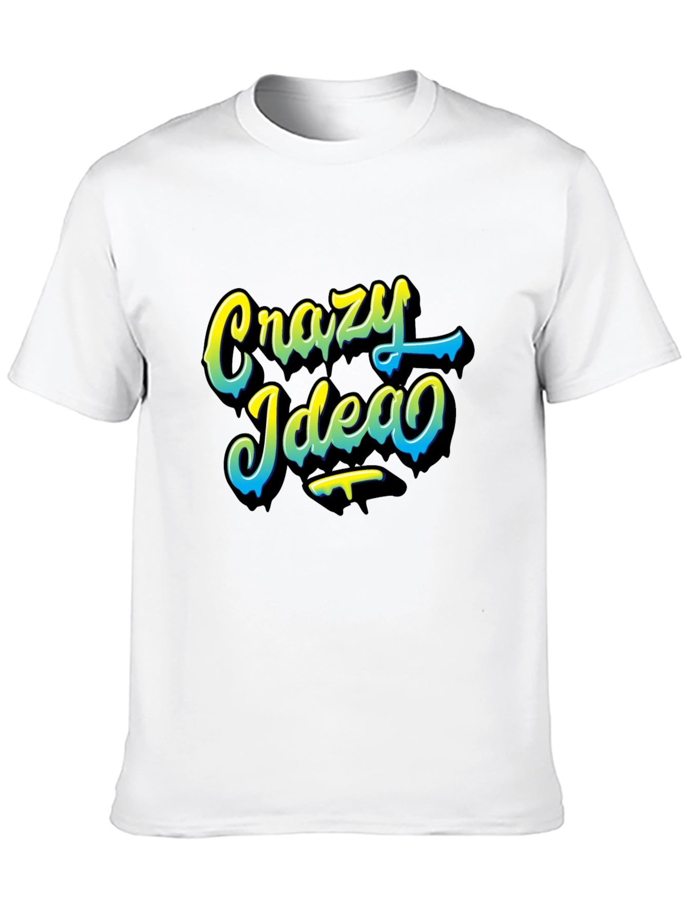 Crazy Idea Graphic Tee - Black Casual T-Shirt