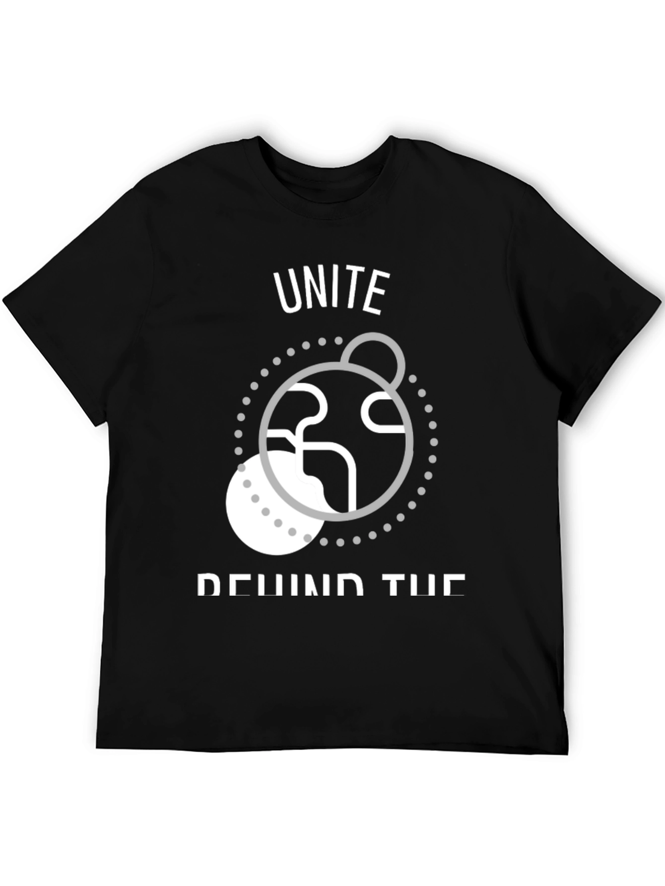 Unite T-Shirt: World Design Black Tee Casual Wear