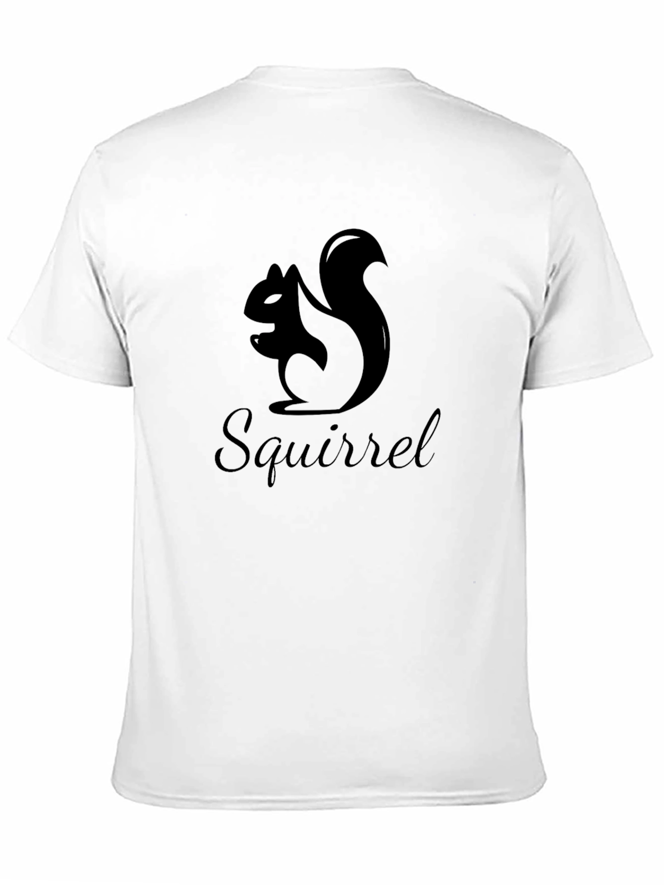 Squirrel Graphic Print Black T-Shirt