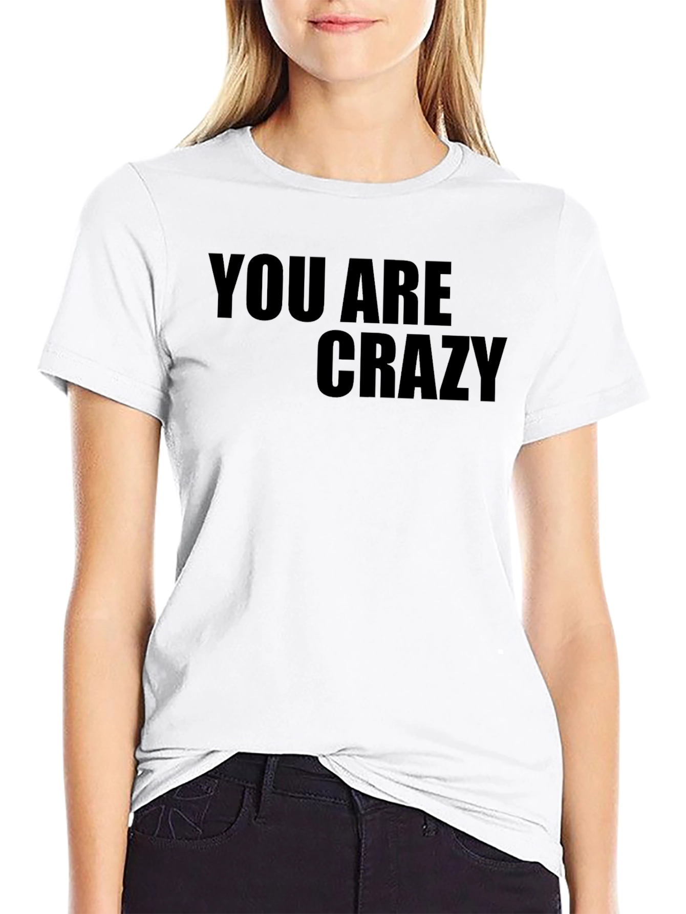 You Are Crazy Graphic Tee - Mens Black T-Shirt
