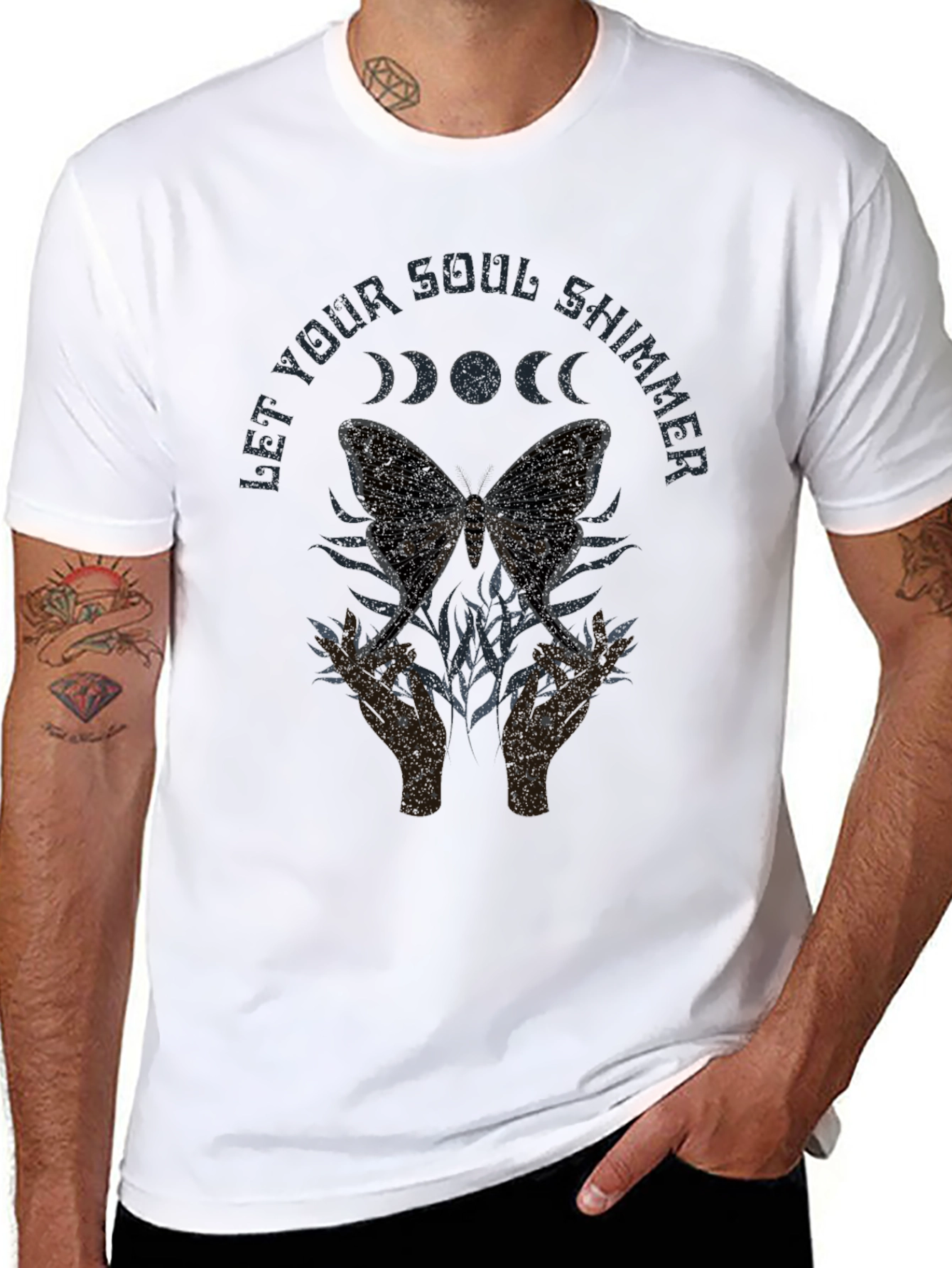 Soul Shimmer Moth Graphic Tee - Unisex