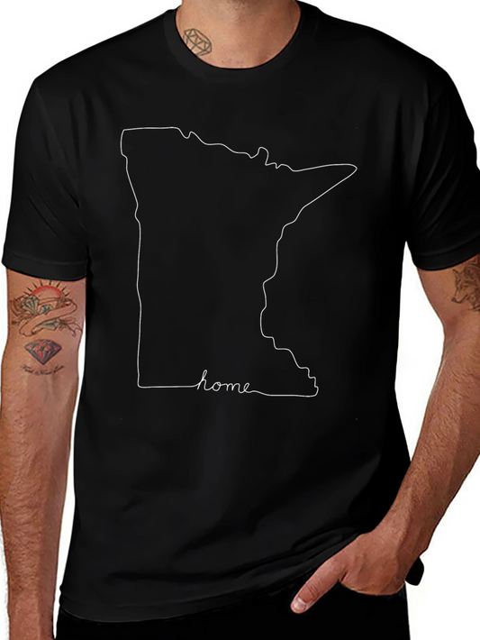 Minnesota State Outline Home Graphic Tee