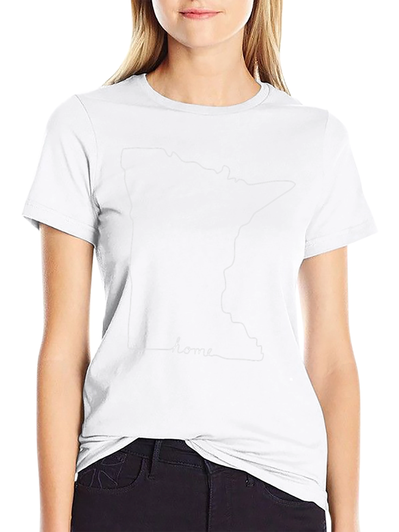 Minnesota State Outline Home Graphic Tee