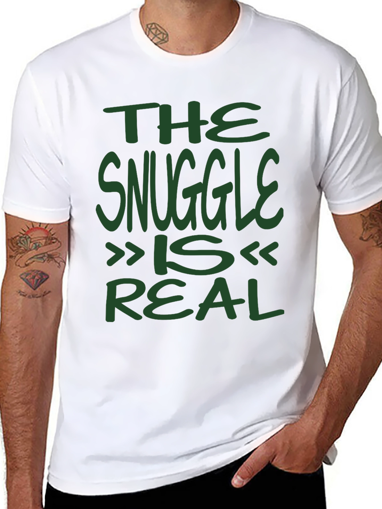 The Snuggle Is Real Graphic Tee - Soft Cotton