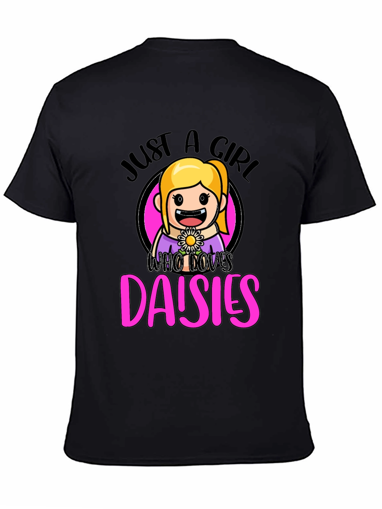 Just a Girl Who Loves Daisies Graphic T-Shirt