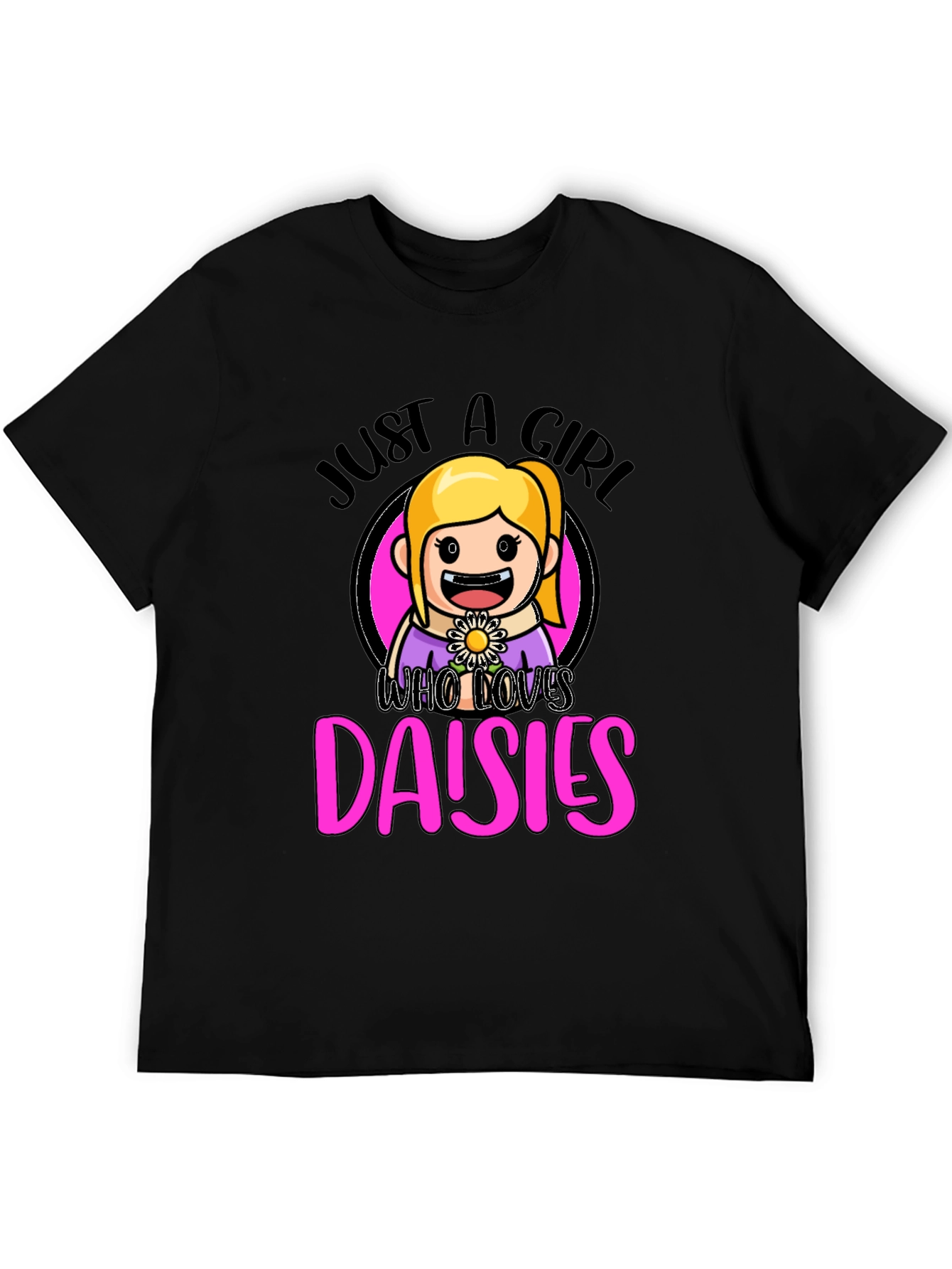 Just a Girl Who Loves Daisies Graphic T-Shirt