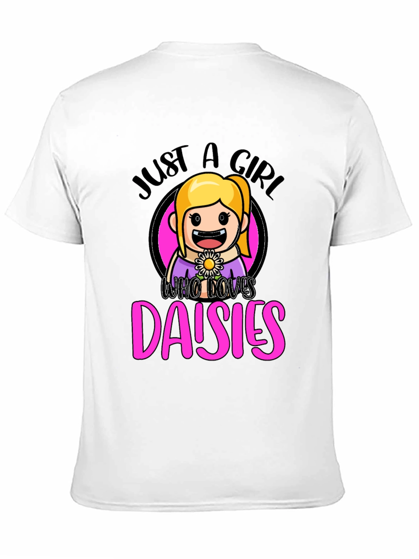 Just a Girl Who Loves Daisies Graphic T-Shirt