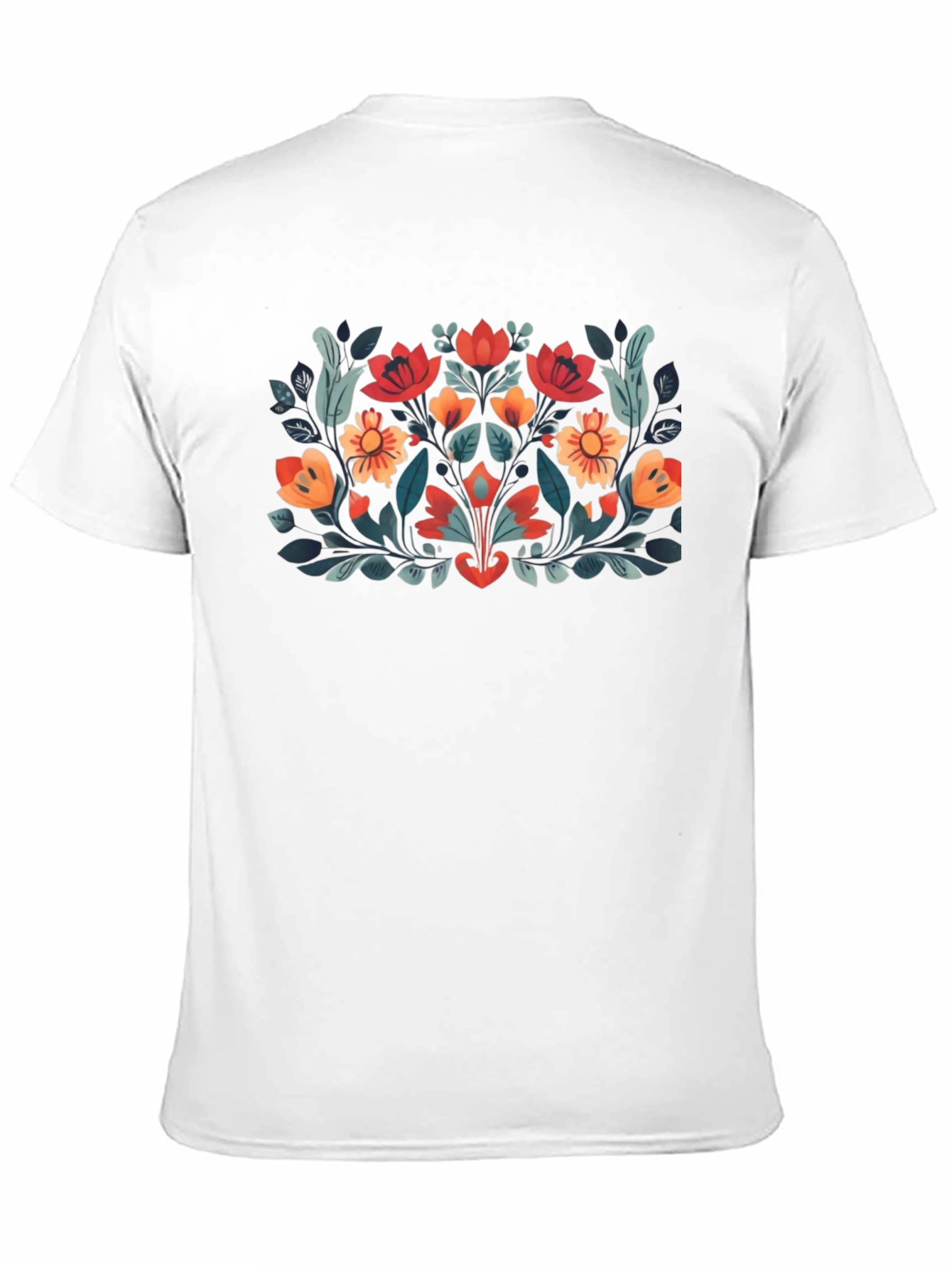 Floral Graphic Tee - Stylish Black T-Shirt