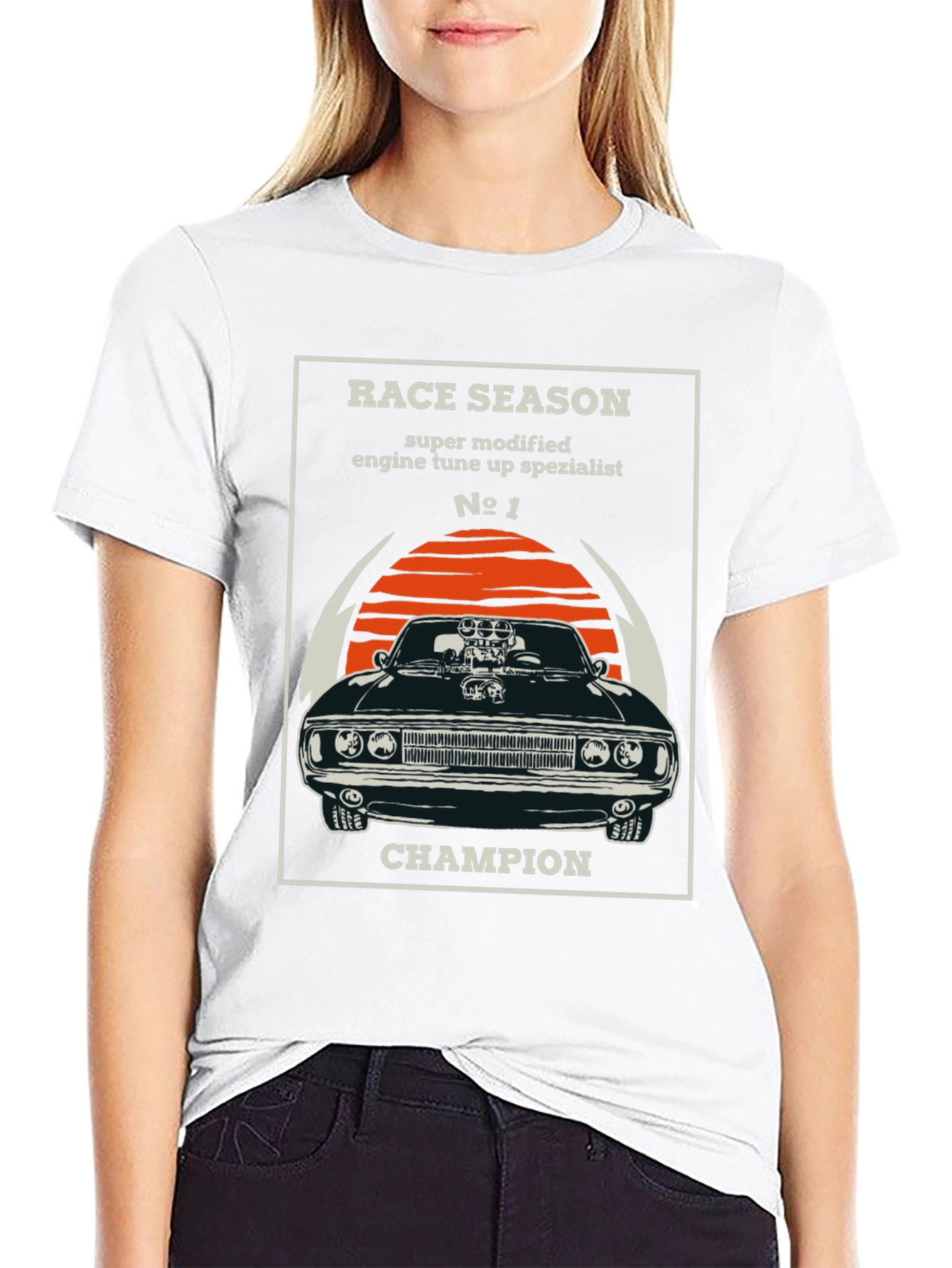 Race Season Champion Car Graphic T-Shirt