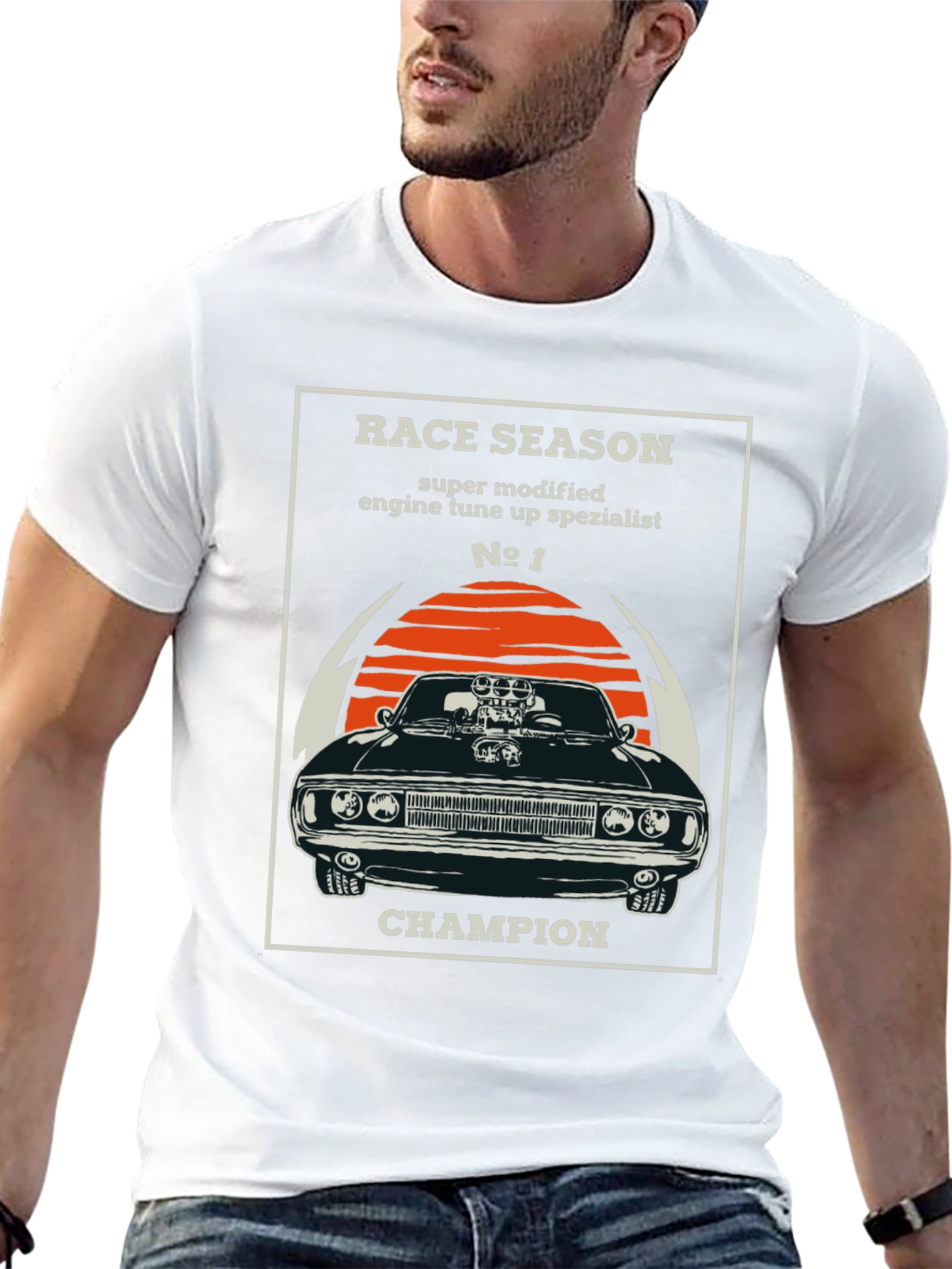 Race Season Champion Car Graphic T-Shirt