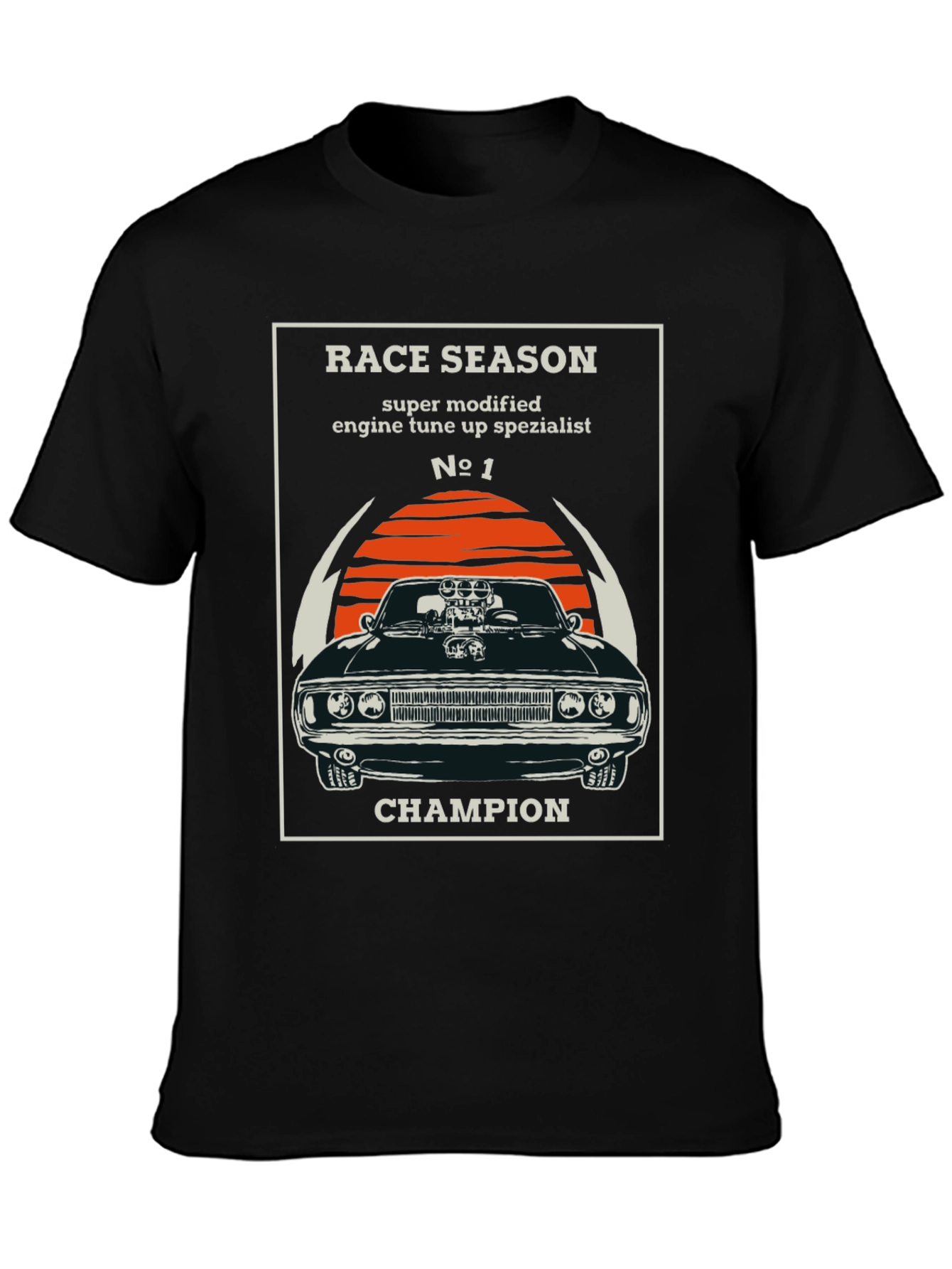 Race Season Champion Car Graphic T-Shirt