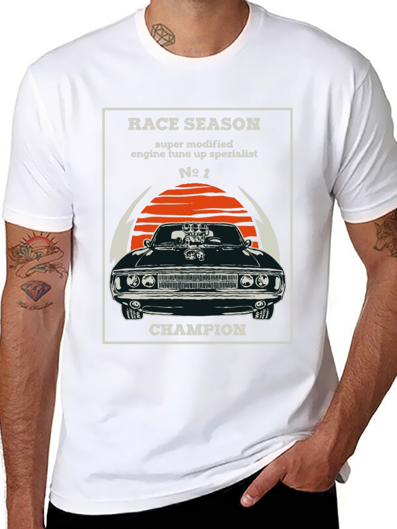 Race Season Champion Car Graphic T-Shirt